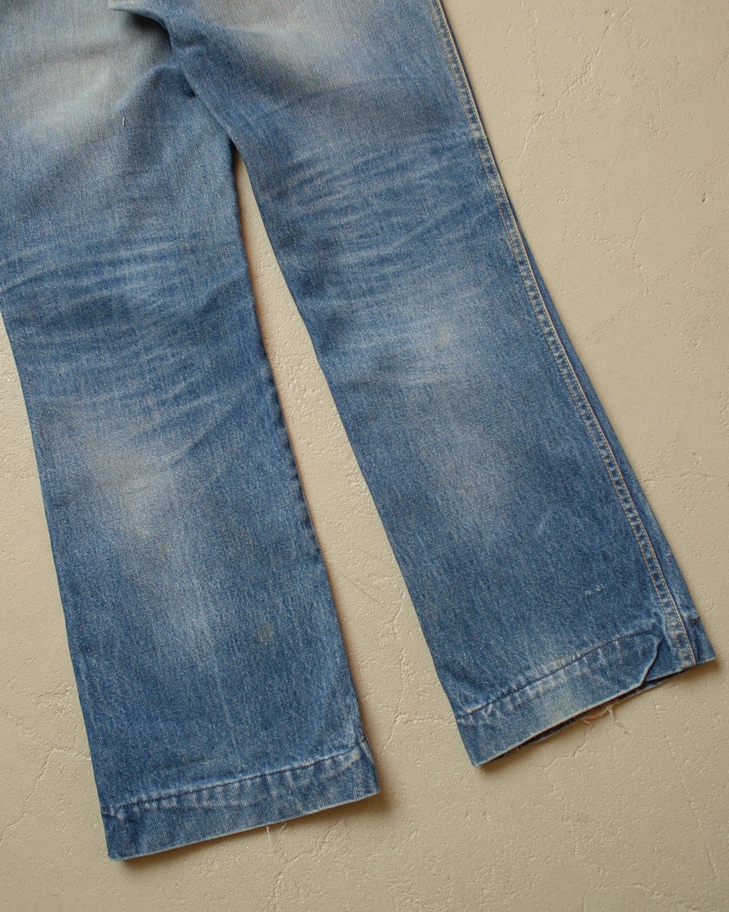1970s Lee Faded Flared Jeans blue - W32 L30