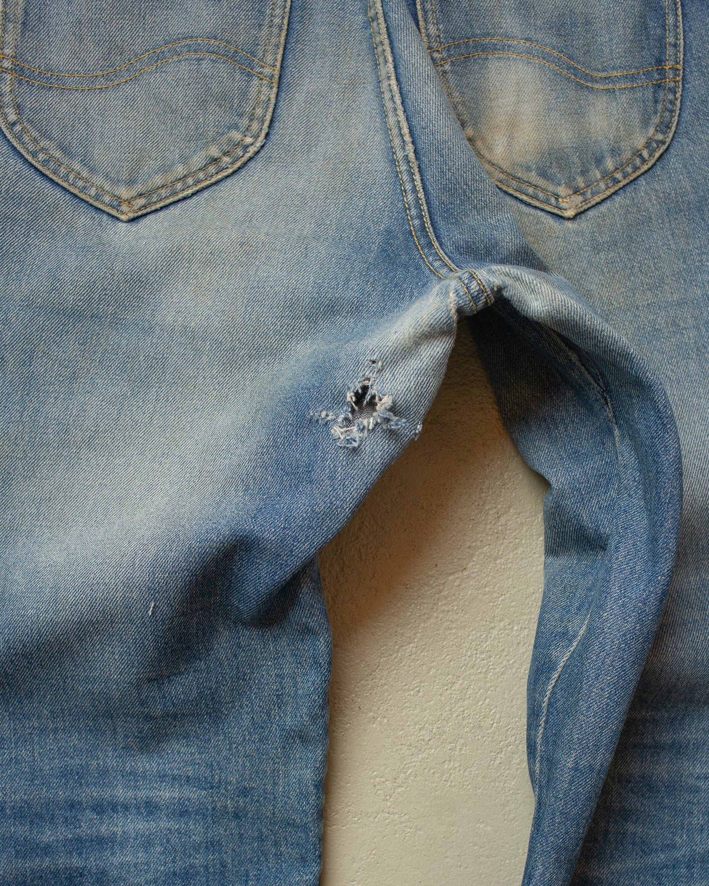 1970s Lee Faded Flared Jeans blue - W32 L30