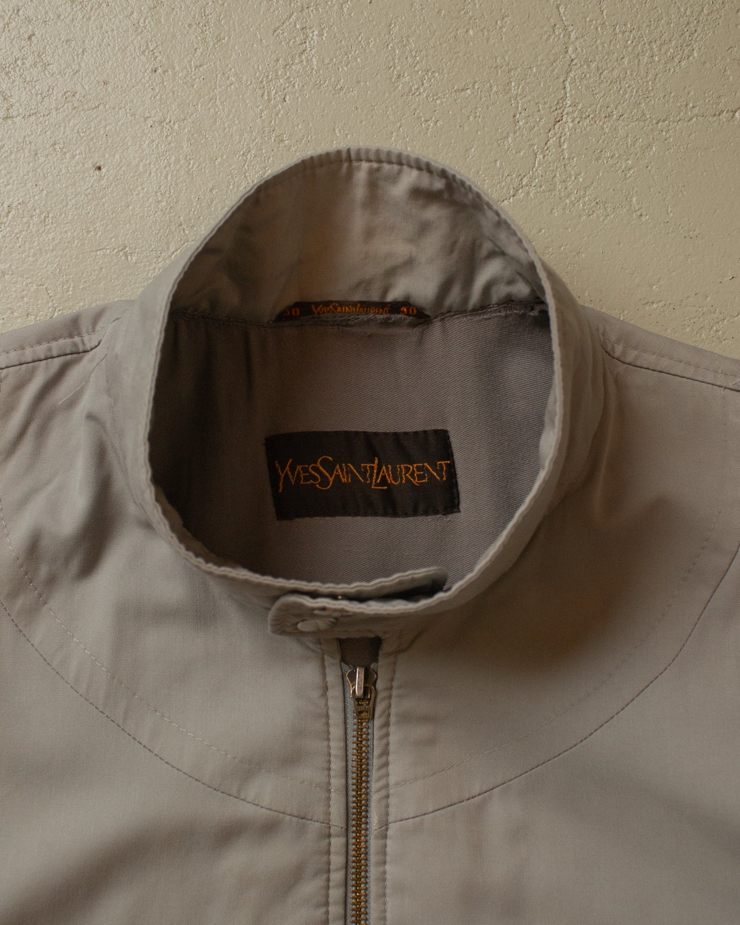 80s Yves Saint Laurent Diolen Bomber Jacket grey - L/XL