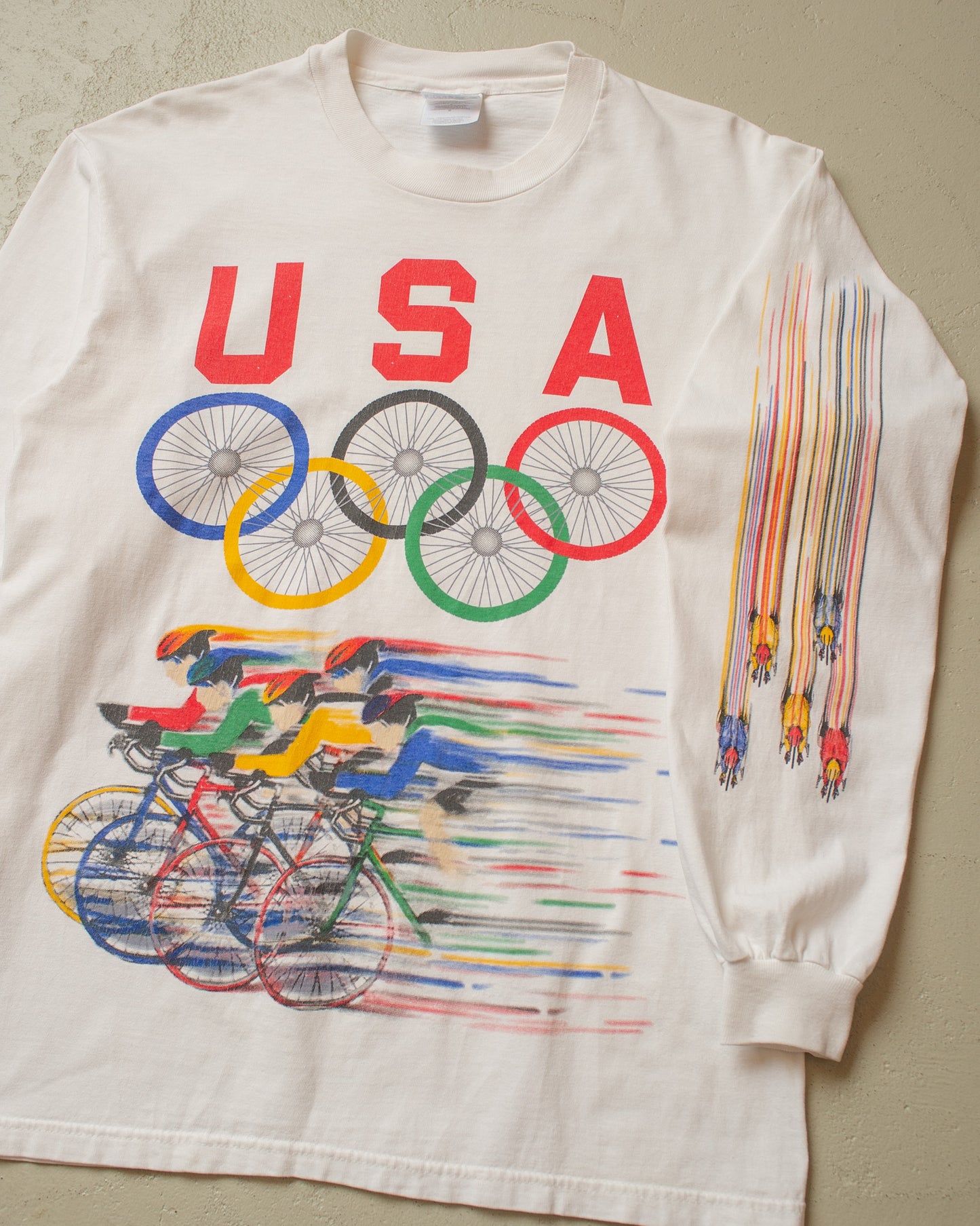 1990s USA Olympic Cycling Longsleeve white - M