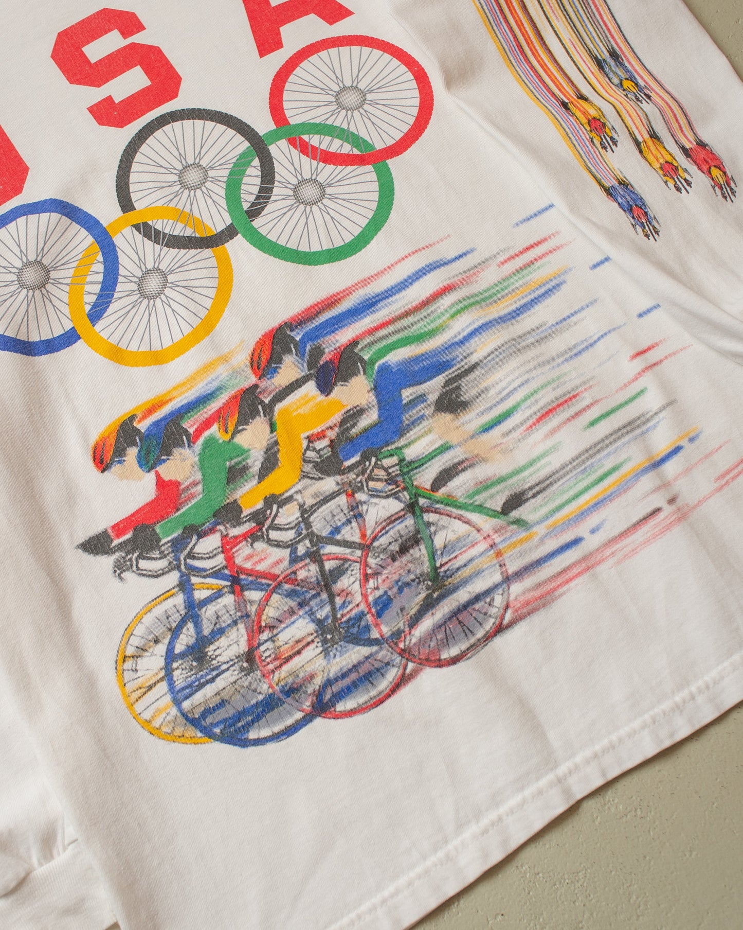 1990s USA Olympic Cycling Longsleeve white - M