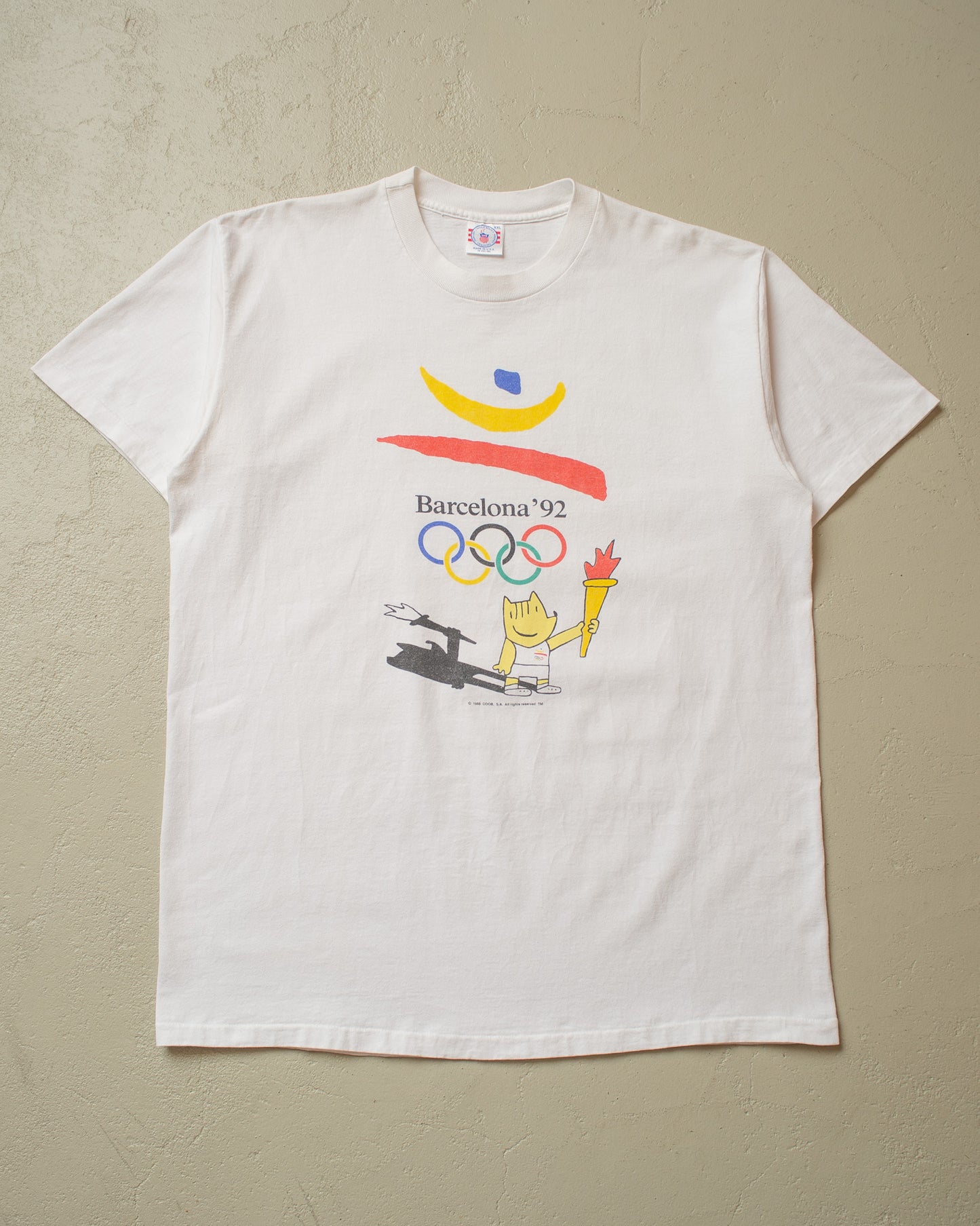 1992 Barcelona Olympics Mascot T-shirt white - XL/XXL