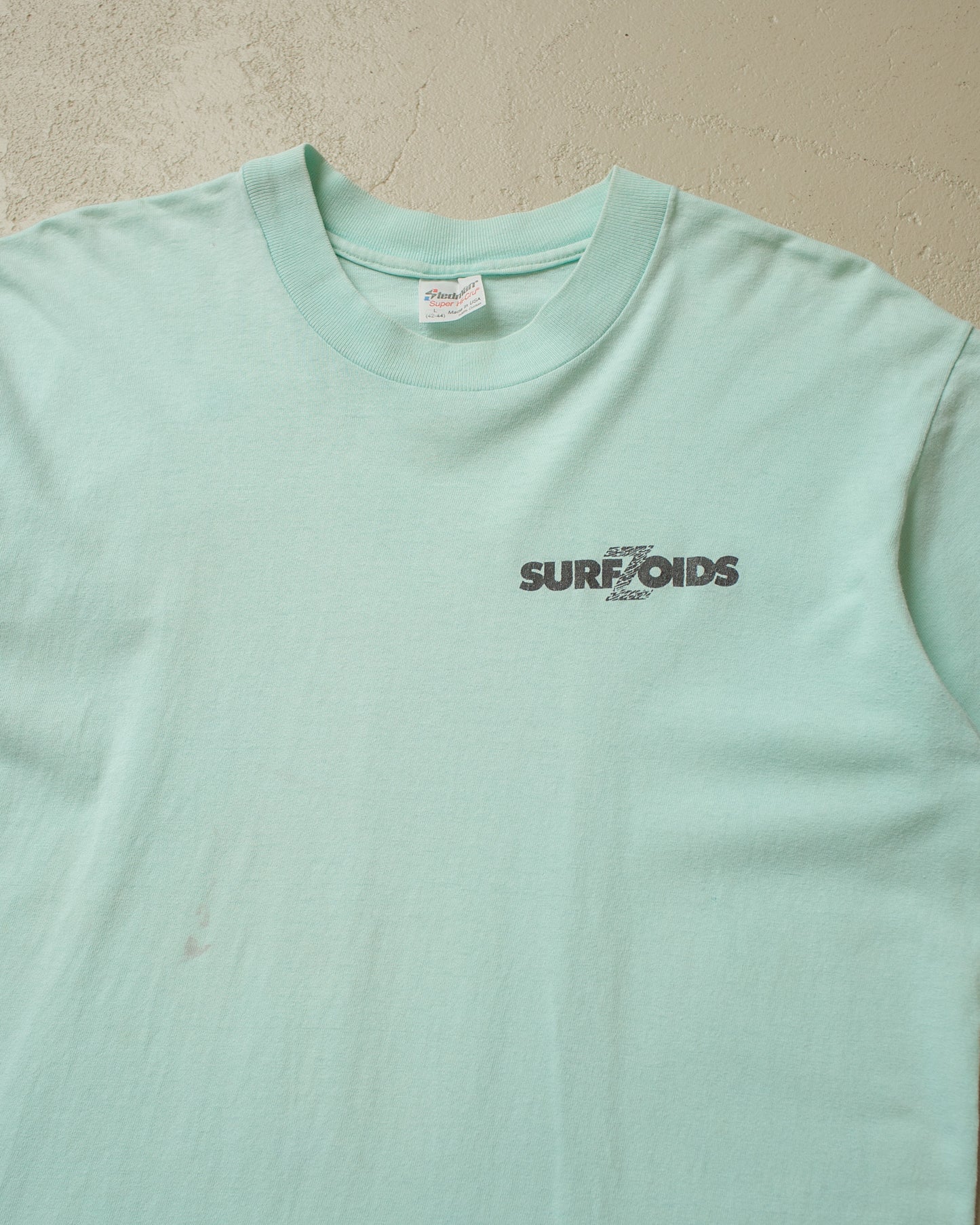 1987 Surfzoids "Eat Surf and Die" T-shirt green/blue - L