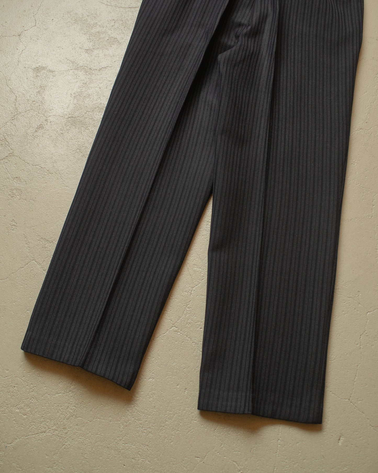 1930s/40s German Fishtail striped Morning Suit Pants black - W33/34 L27