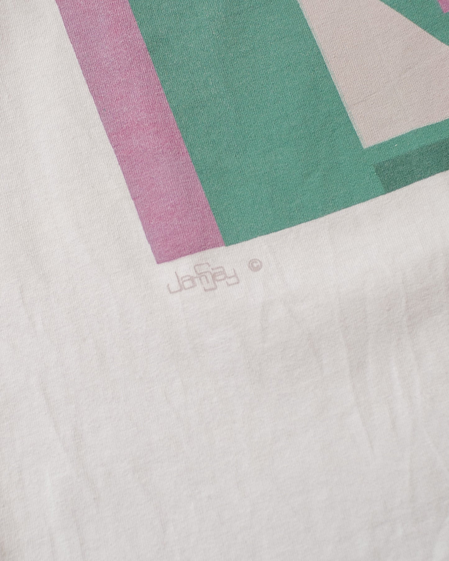 1980s/90s JamSay Abstract Art T-shirt white - M