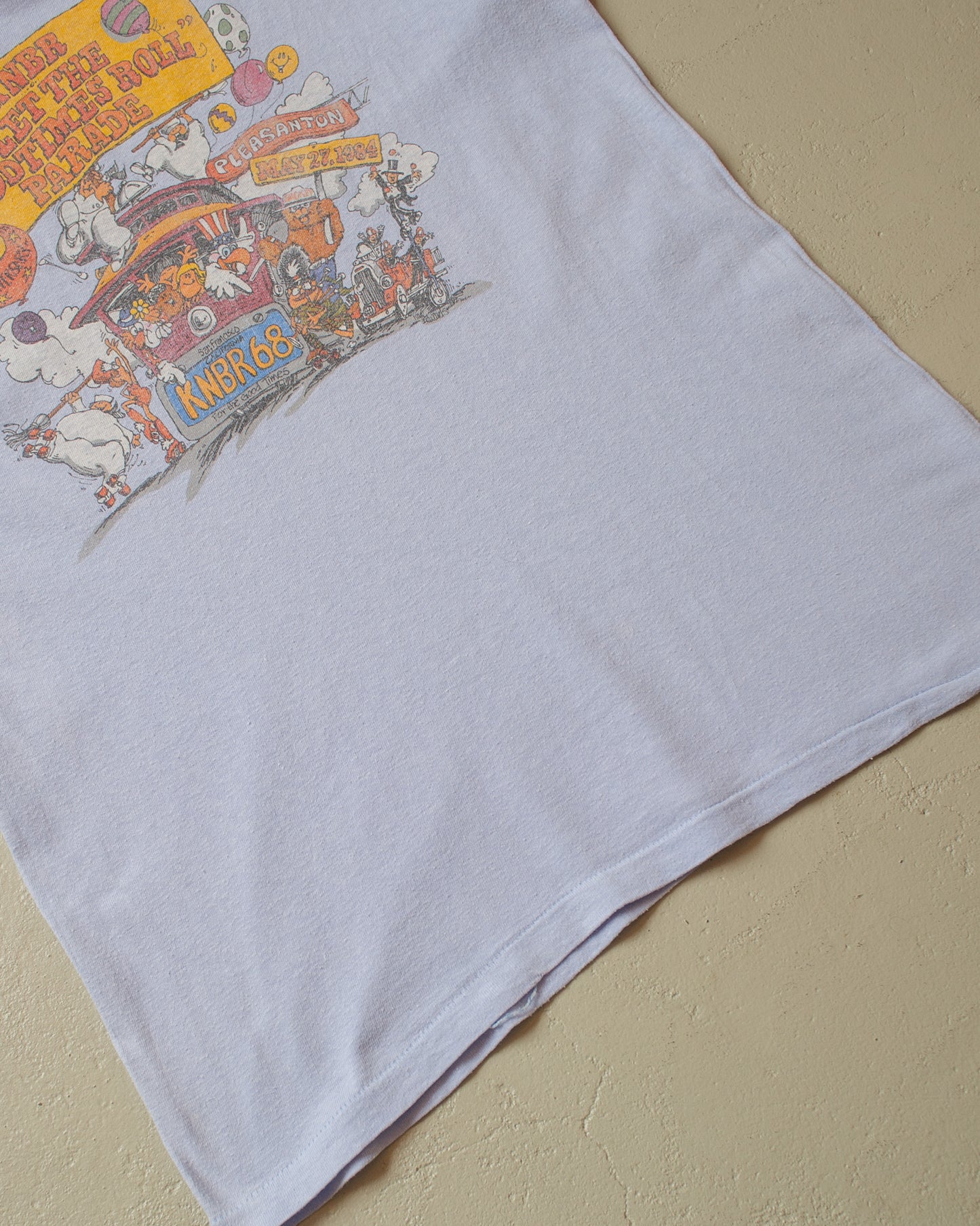 1984  KNBR68 10 Year Anniversary Radio T-shirt blue - M