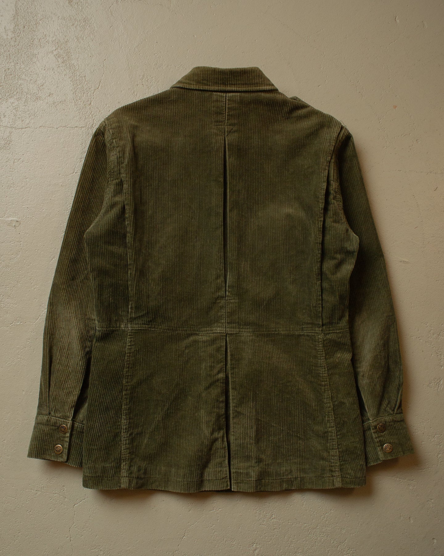 1990s Camel Corduroy Safari Jacket khaki - S/M