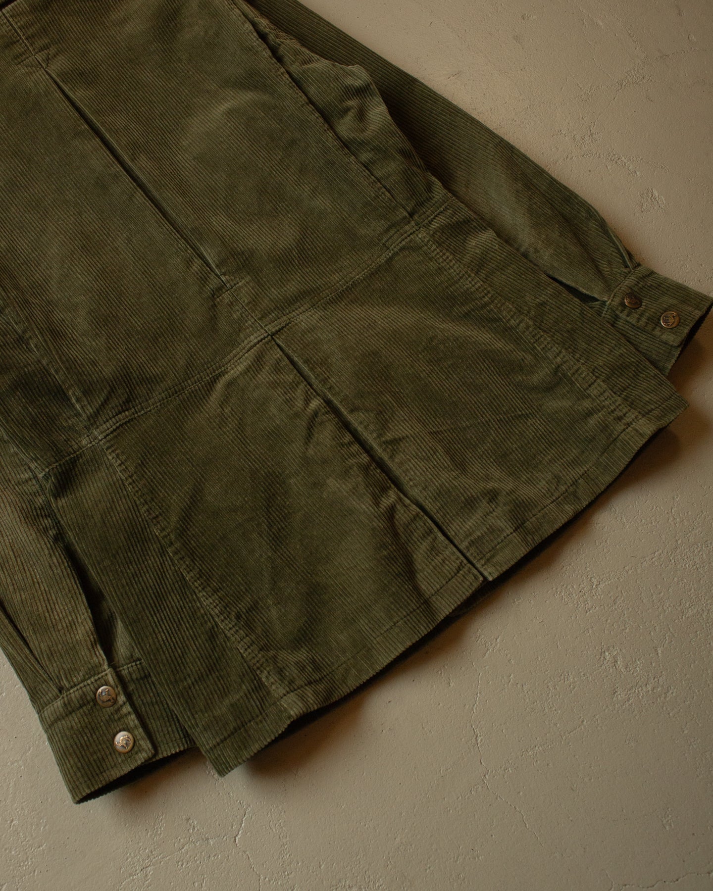 1990s Camel Corduroy Safari Jacket khaki - S/M