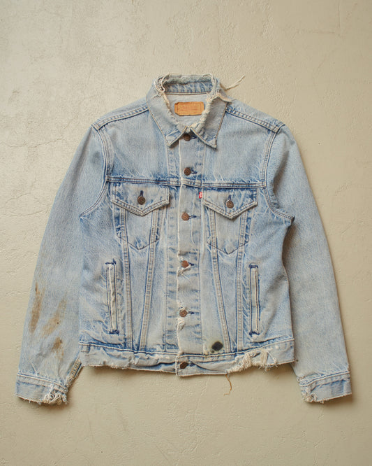 1980s distressed Levi´s Type 3 Denim Jacket blue - M