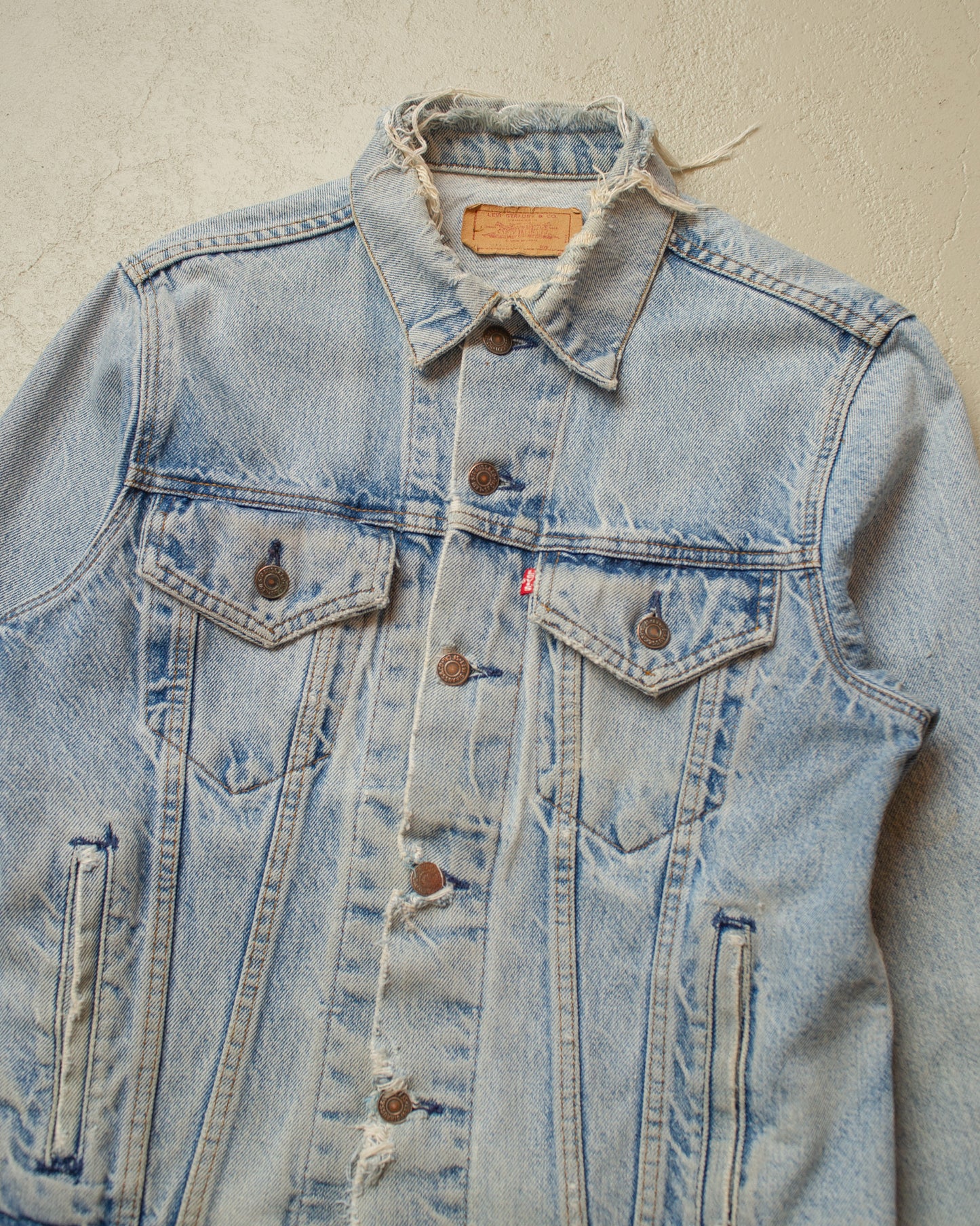 1980s distressed Levi´s Type 3 Denim Jacket blue - M