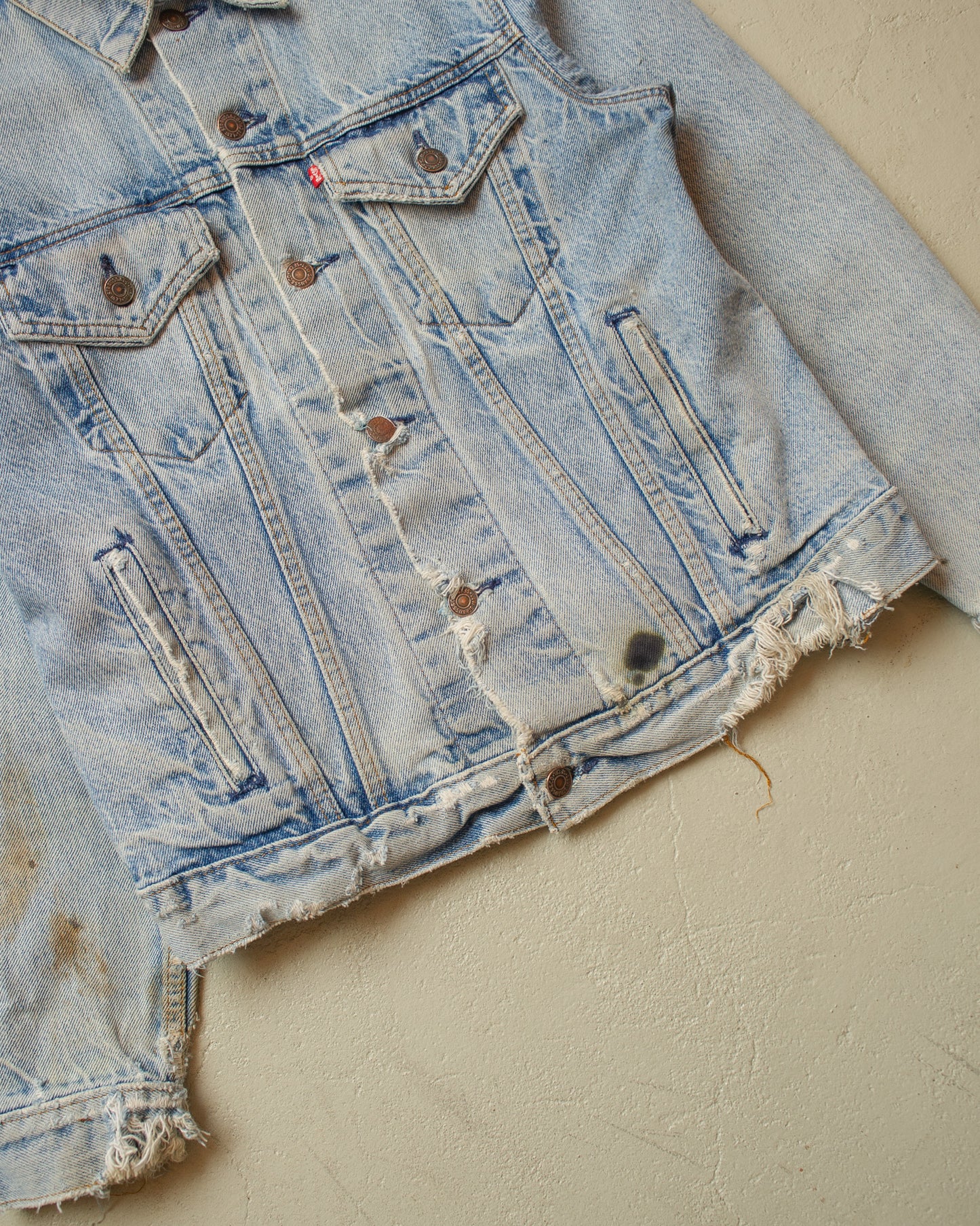 1980s distressed Levi´s Type 3 Denim Jacket blue - M