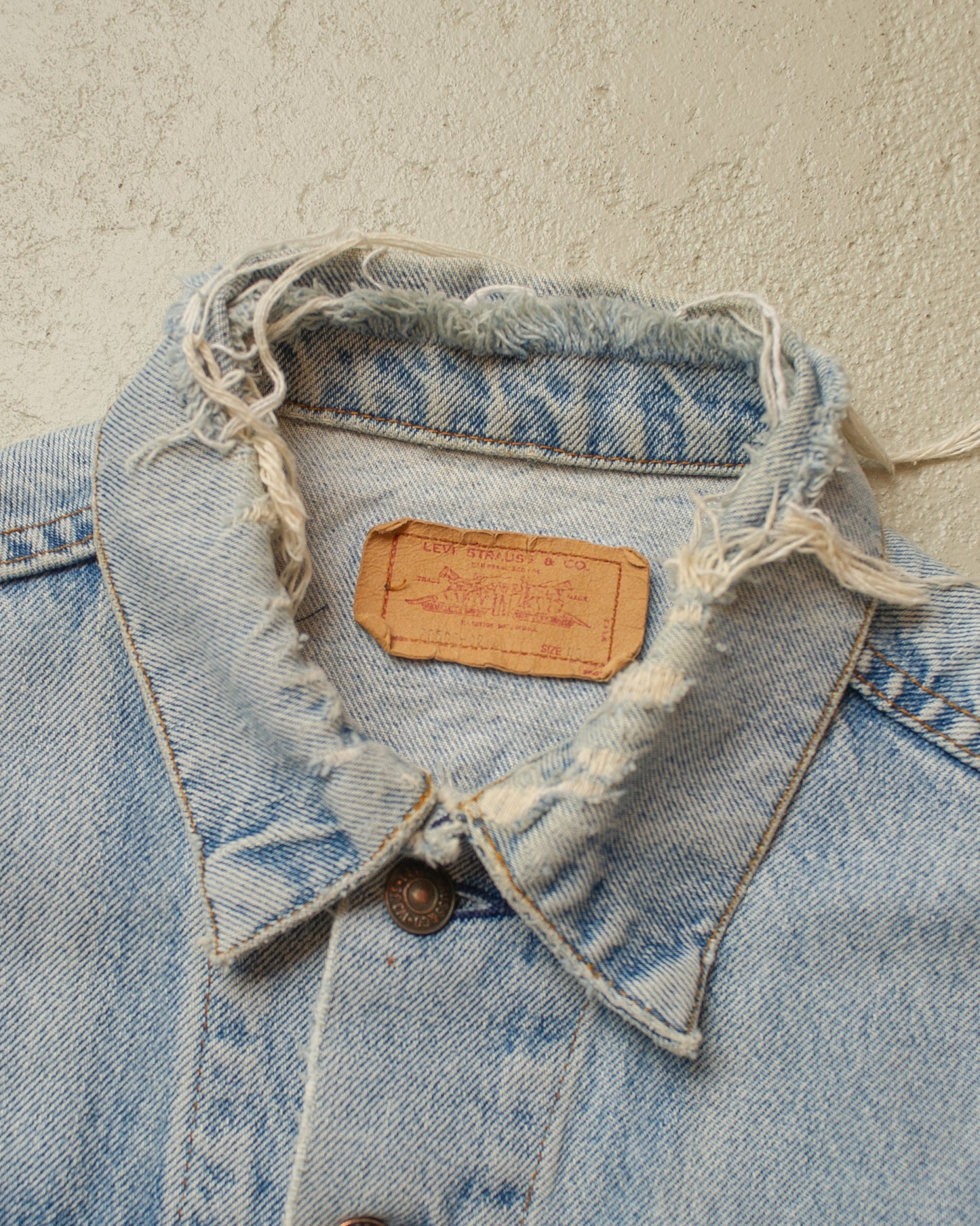 1980s distressed Levi´s Type 3 Denim Jacket blue - M