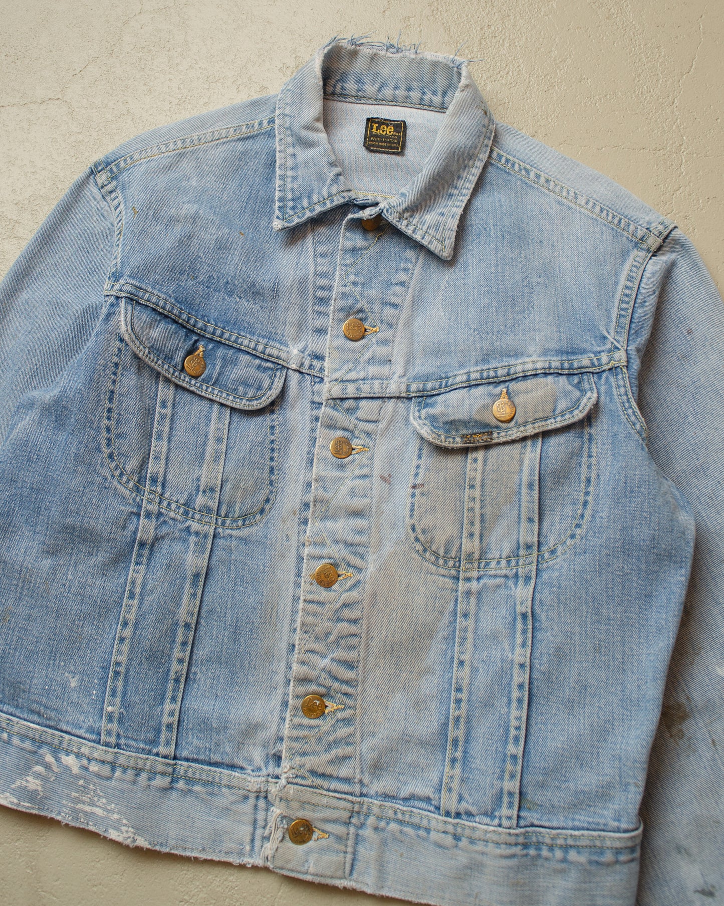 1980s Lee Two Pocket Denim Jacket blue - M
