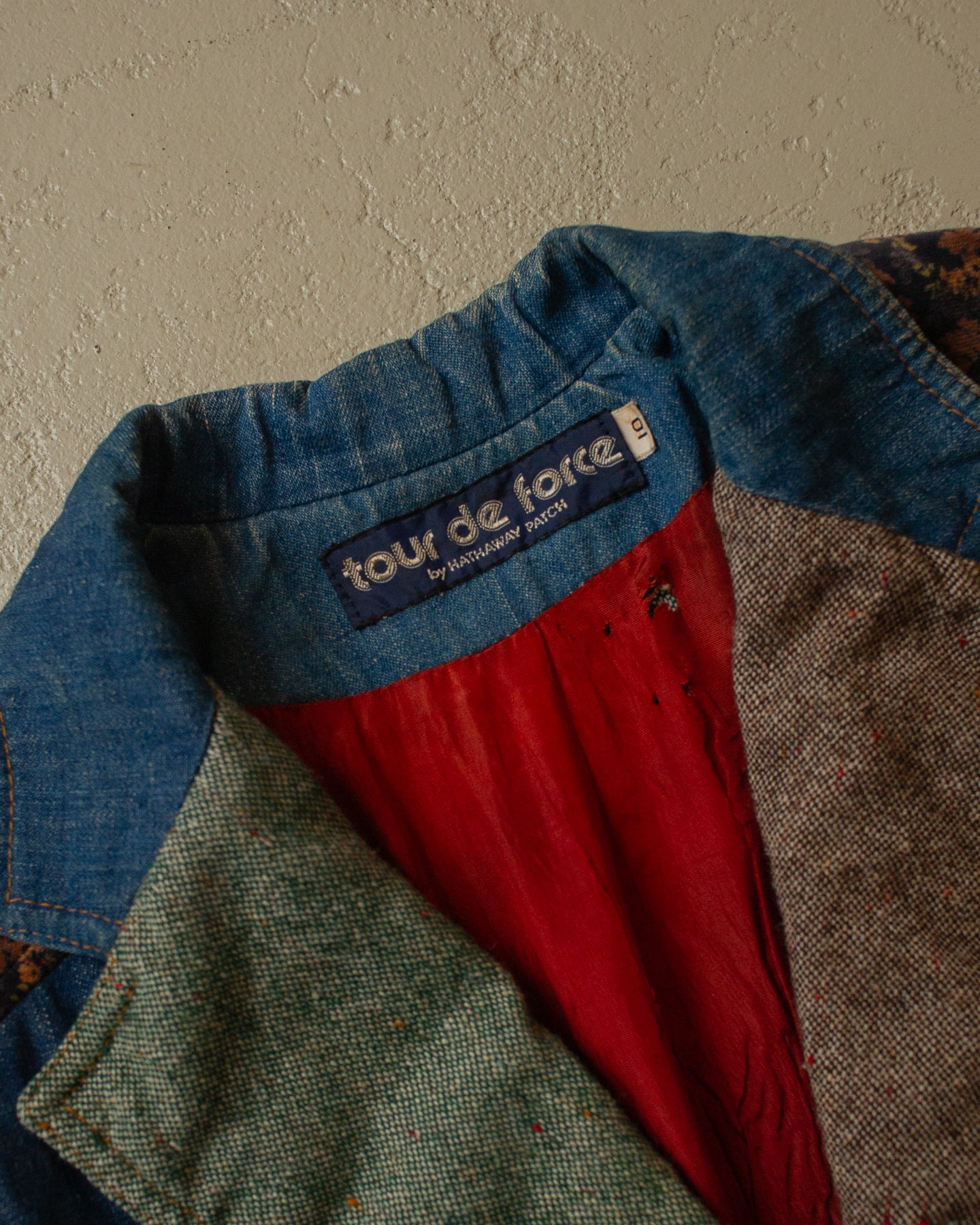 1980s Womens tour de force Denim Patchwork Jacket - M