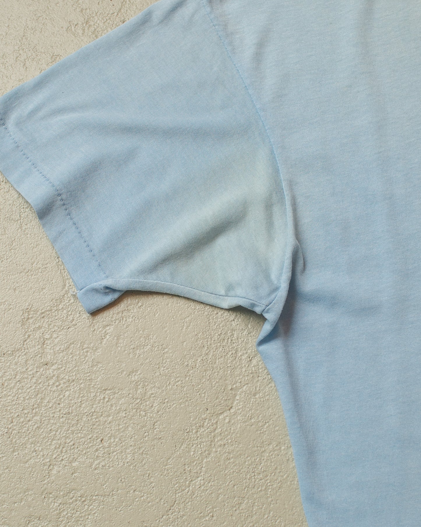 1980s distressed Lightning T-shirt blue - M/L