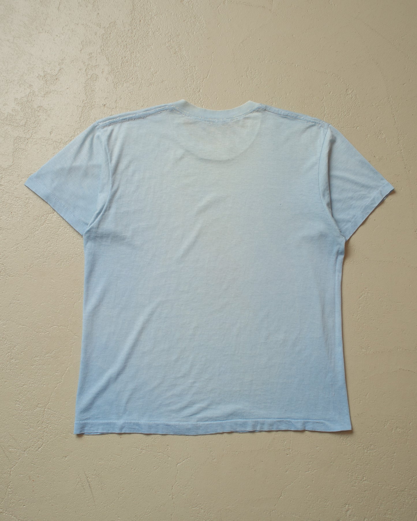 1980s distressed Lightning T-shirt blue - M/L