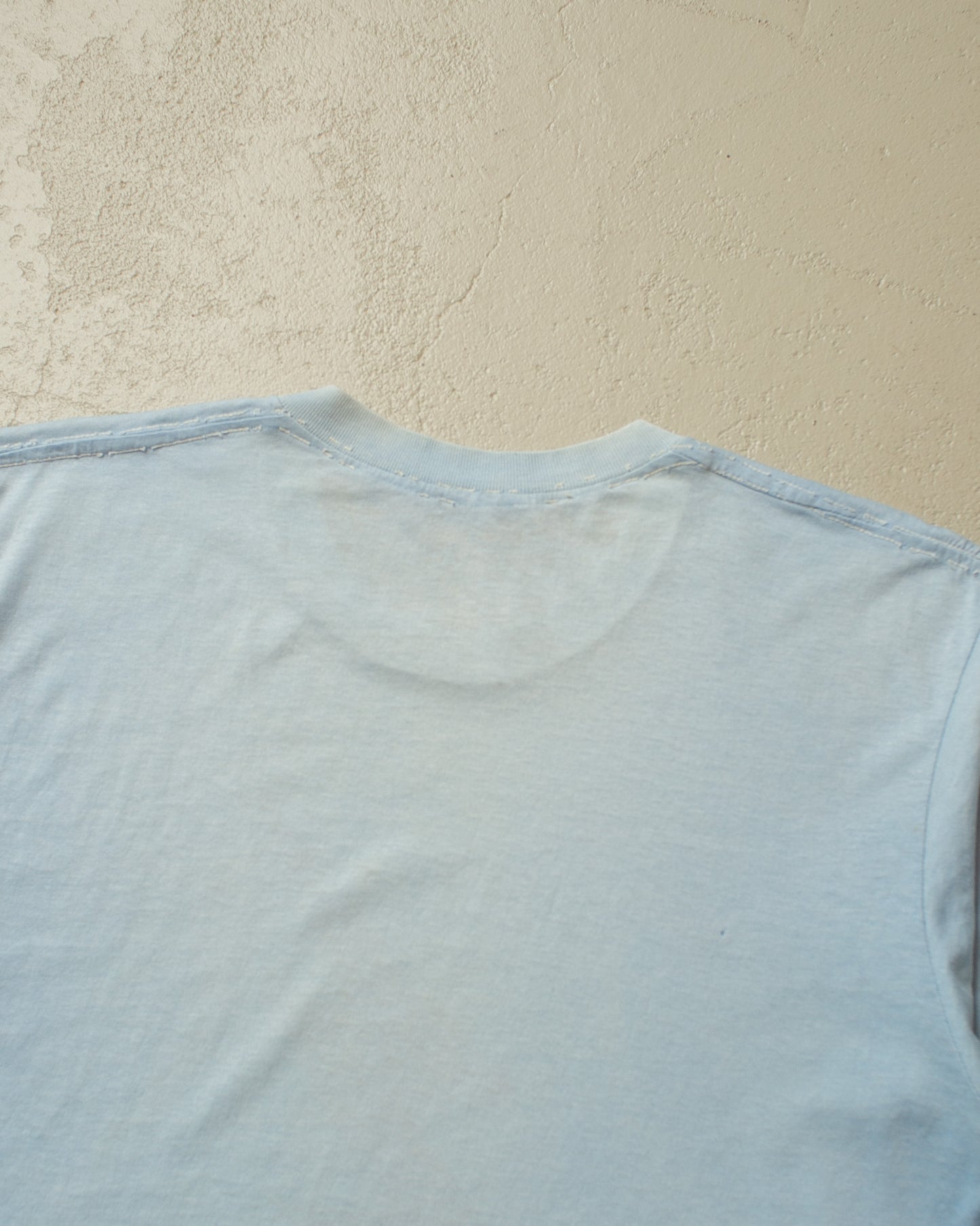 1980s distressed Lightning T-shirt blue - M/L