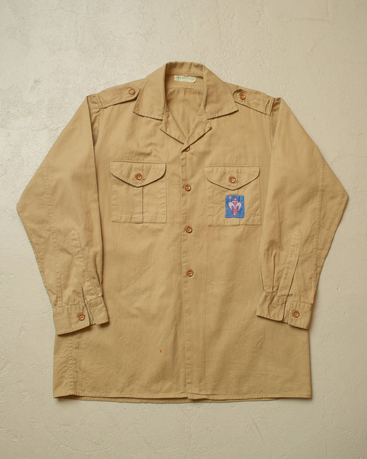 1950s German "Wertware" Boy Scouts Field Shirt khaki - M/L
