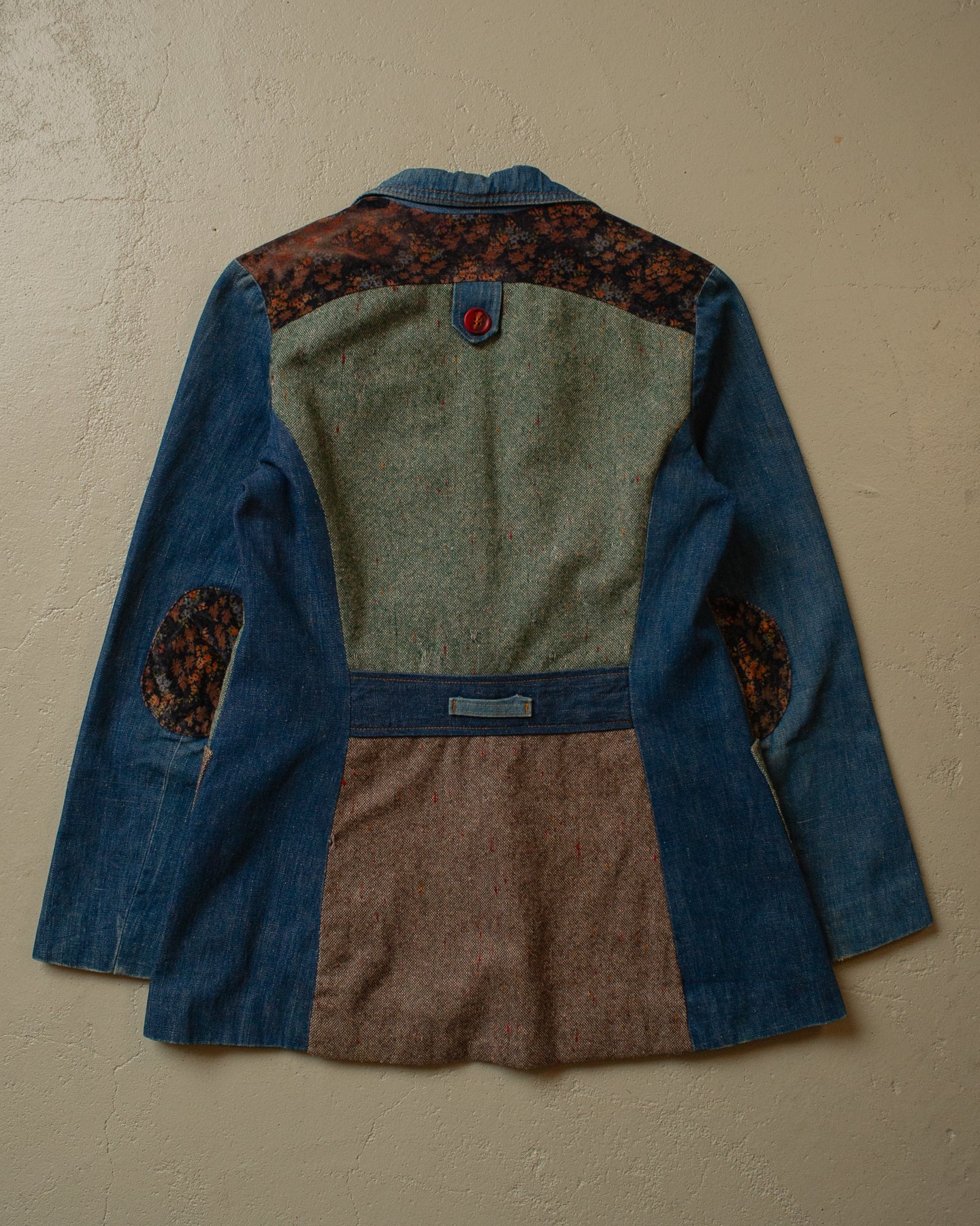 1980s Womens tour de force Denim Patchwork Jacket - M