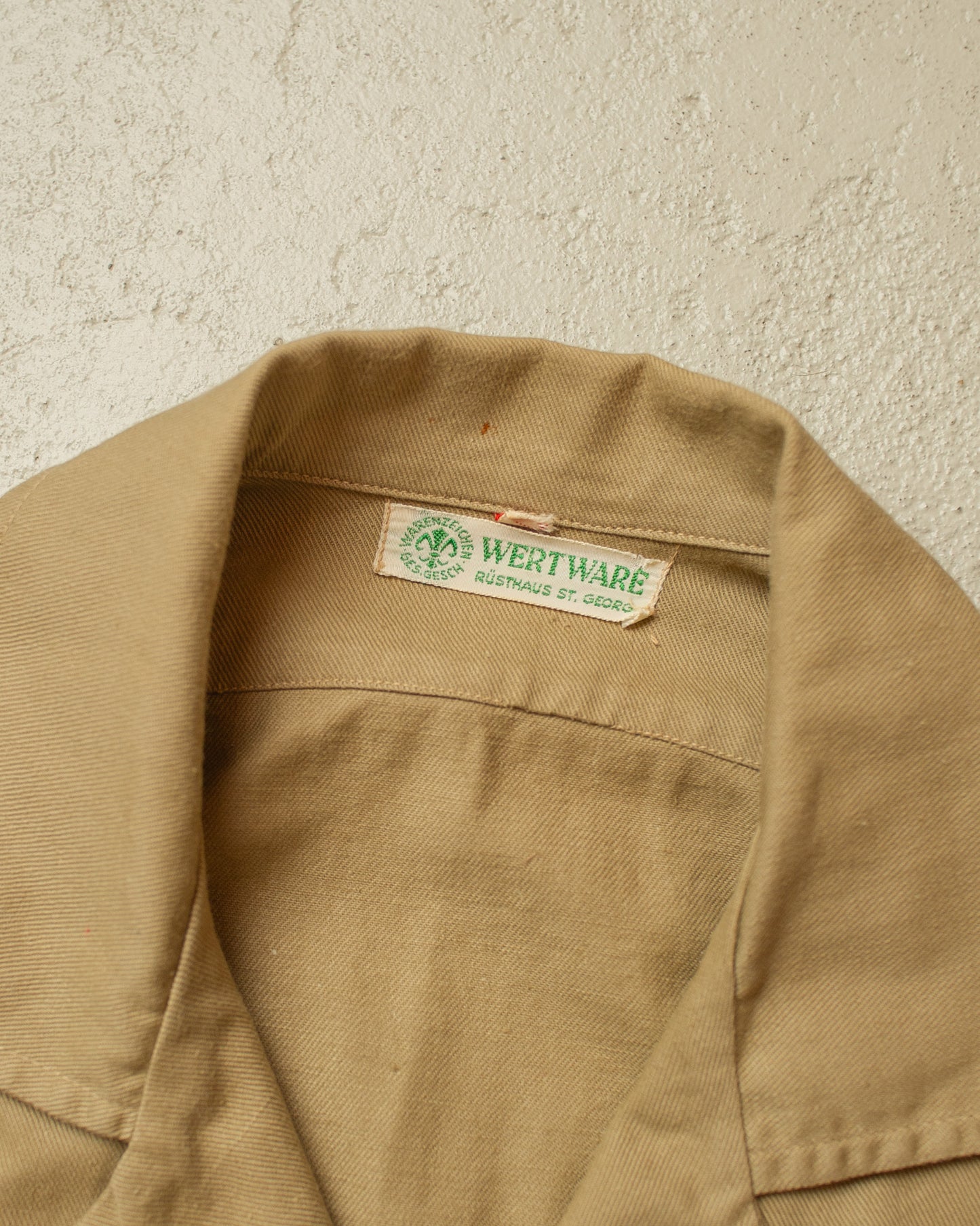 1950s German "Wertware" Boy Scouts Field Shirt khaki - M/L
