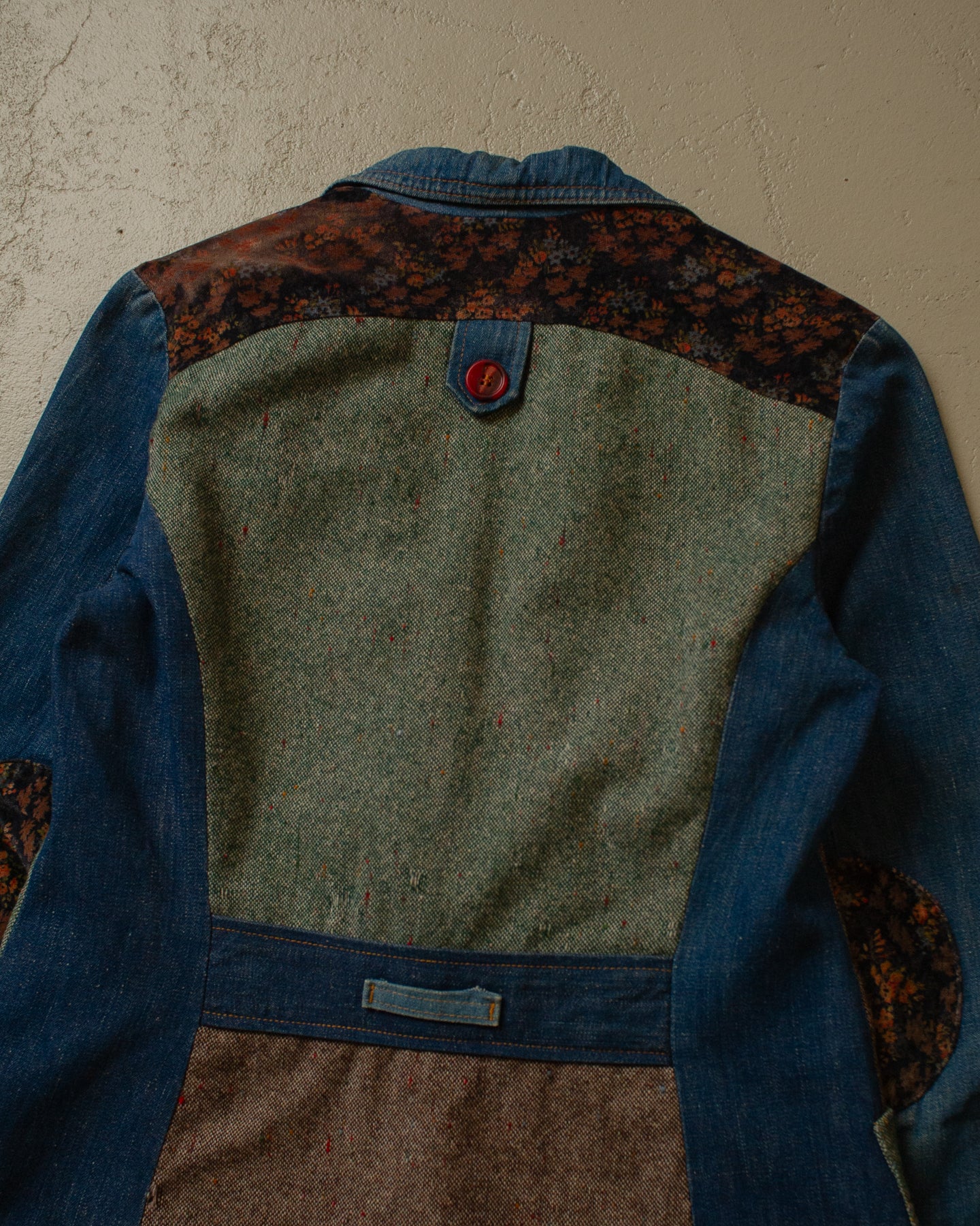 1980s Womens tour de force Denim Patchwork Jacket - M