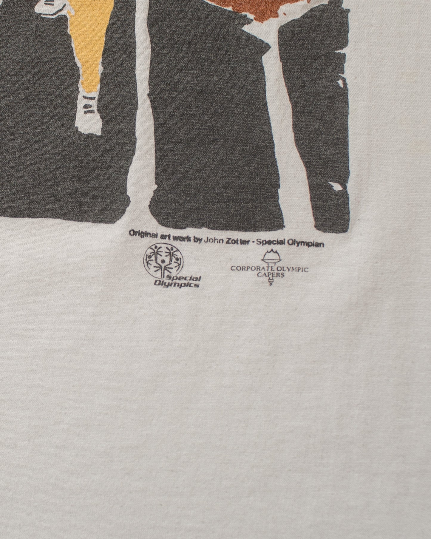 1990s Special Olympian Art T-shirt white - L/XL