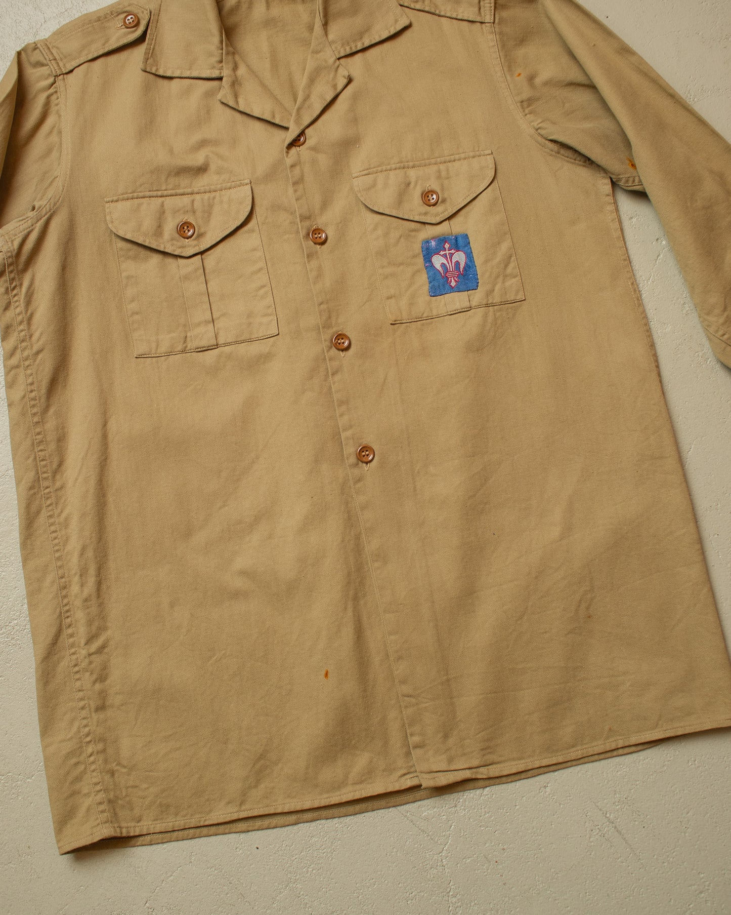 1950s German "Wertware" Boy Scouts Field Shirt khaki - M/L