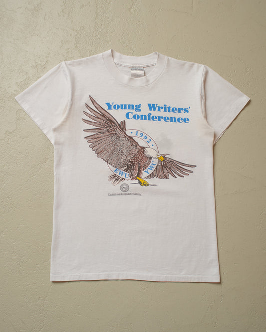 1992 Young Writers Conference EWU T-shirt white - S/M