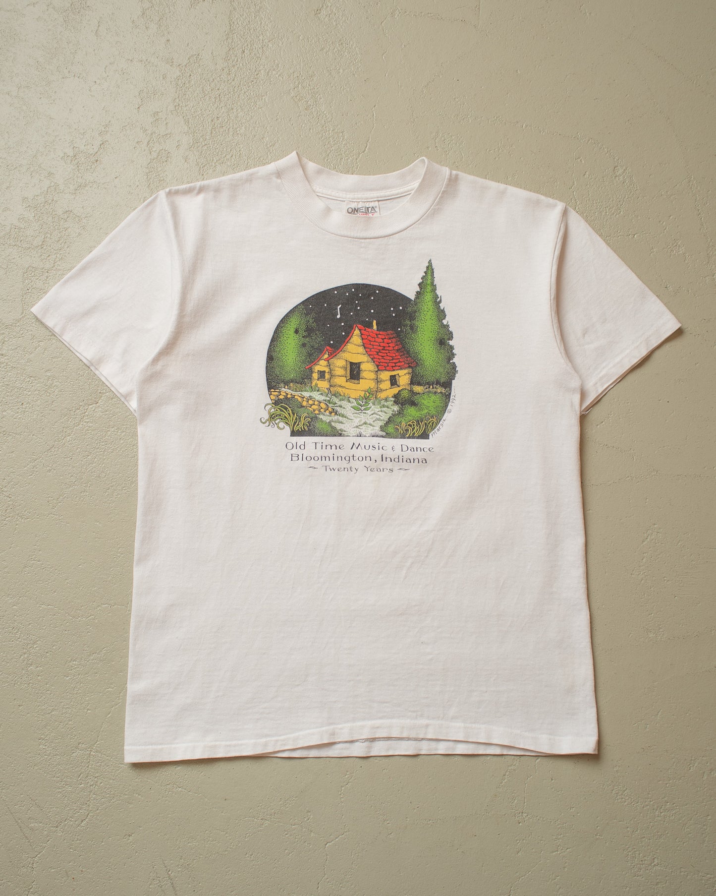 1992 Old Time Music & Dance Tshirt white - M