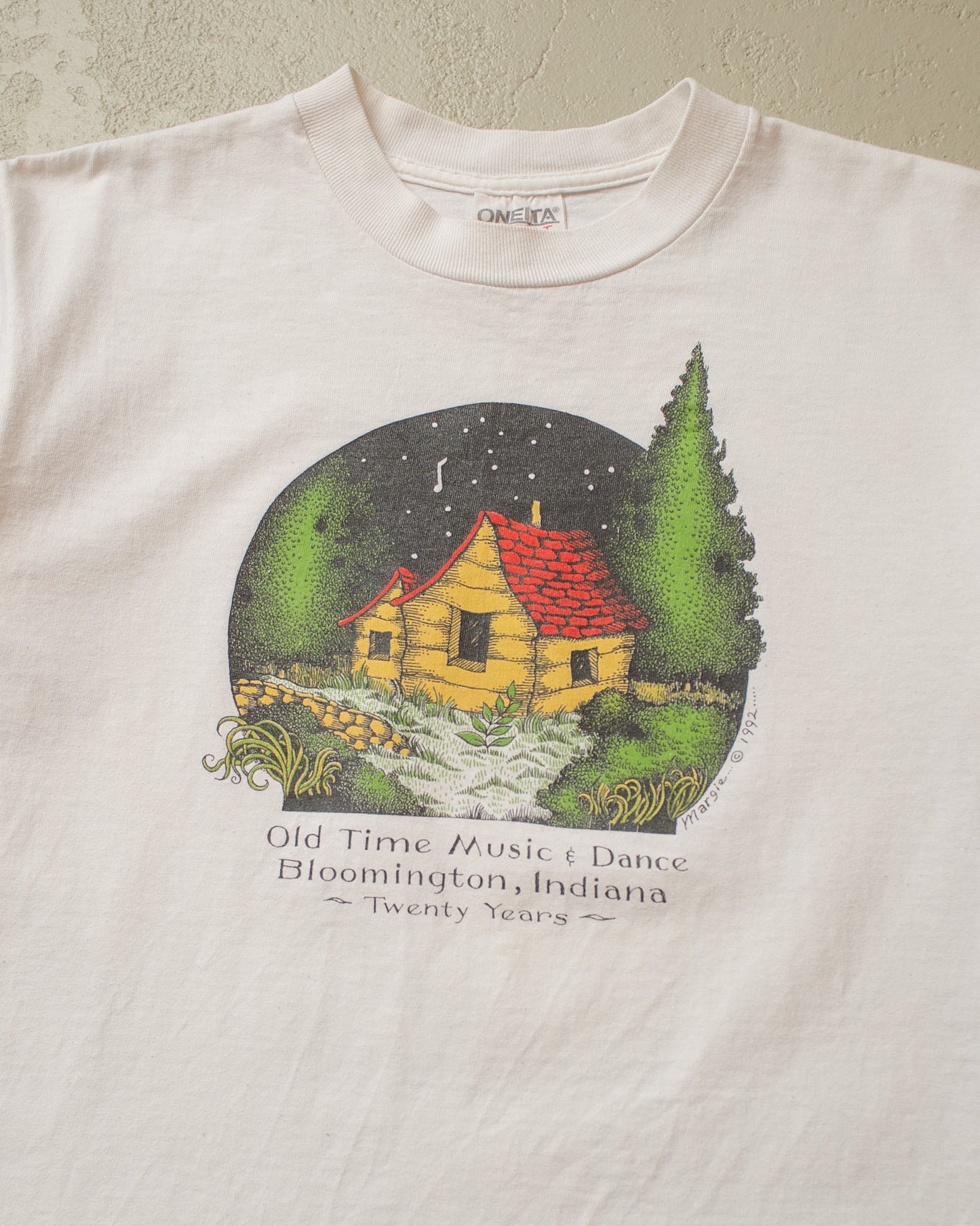 1992 Old Time Music & Dance Tshirt white - M