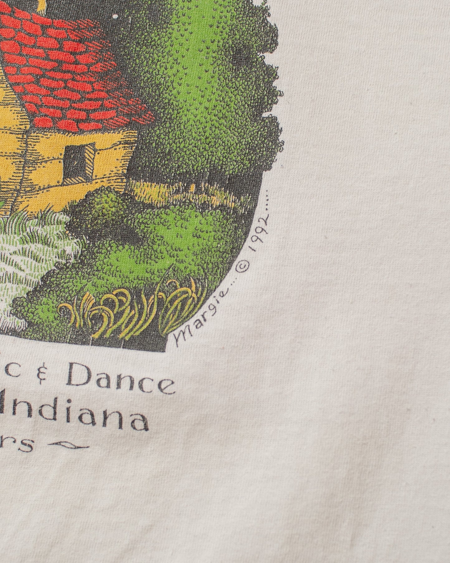 1992 Old Time Music & Dance Tshirt white - M