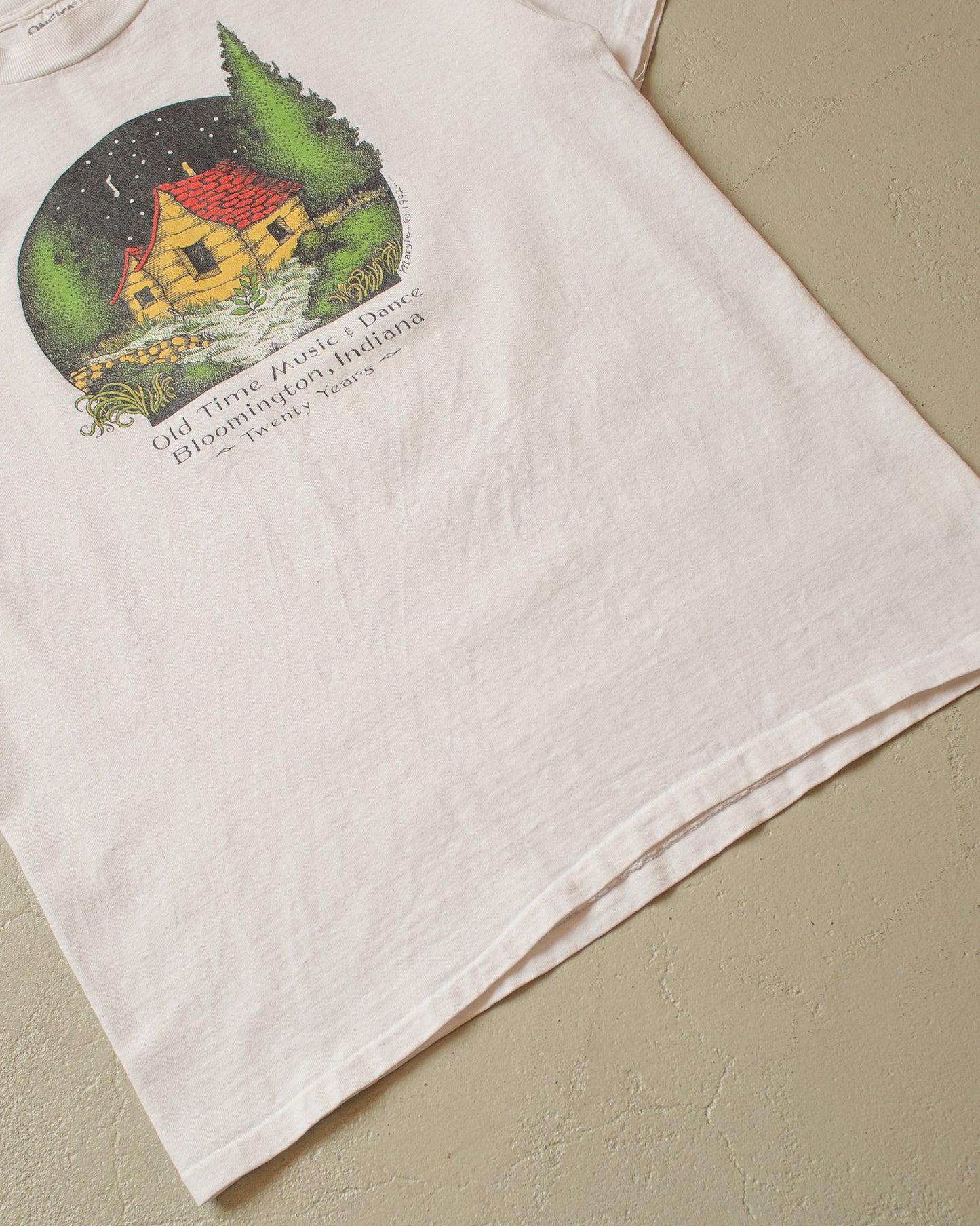 1992 Old Time Music & Dance Tshirt white - M