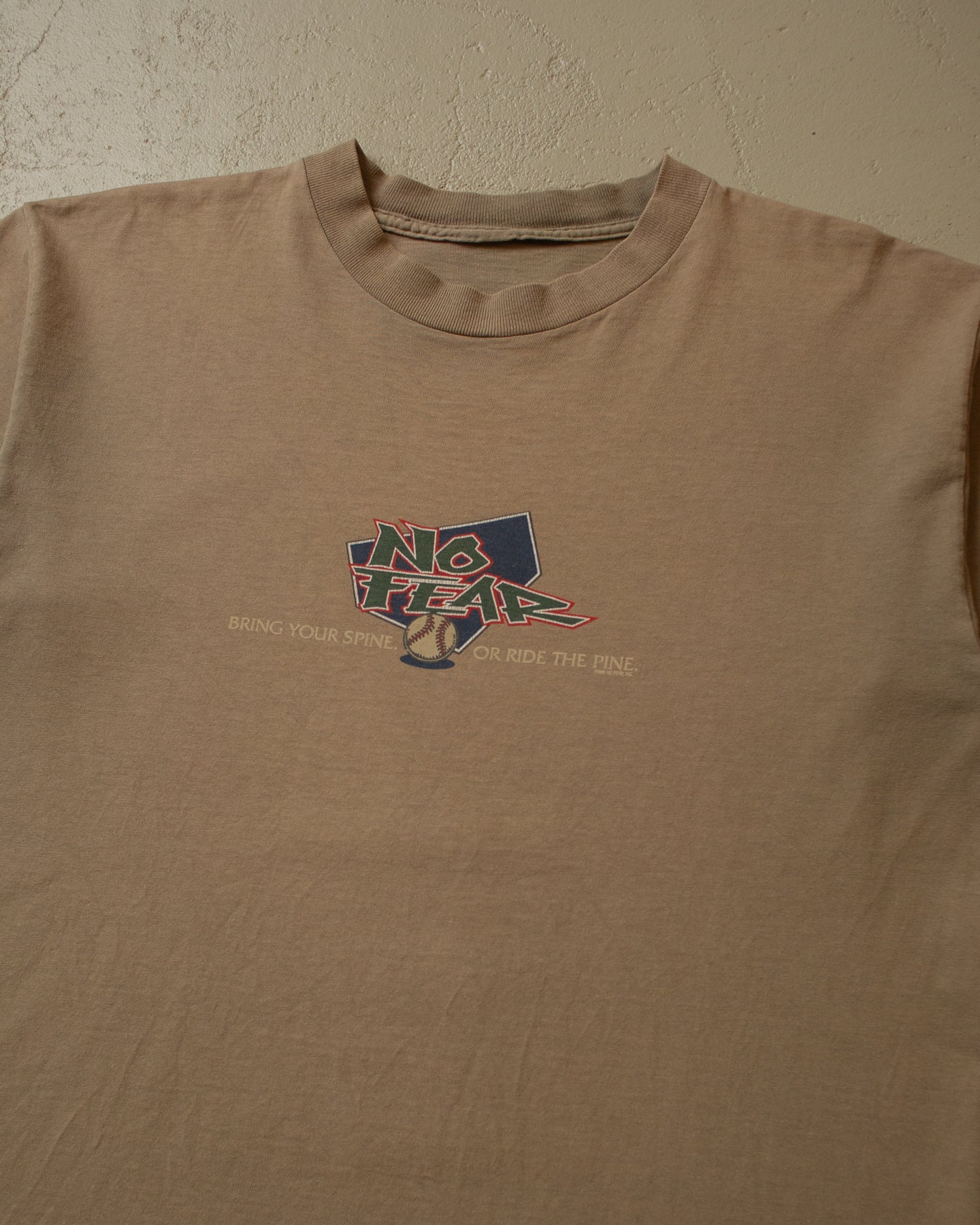 1990s Sunfaded No Fear T-shirt brown - L