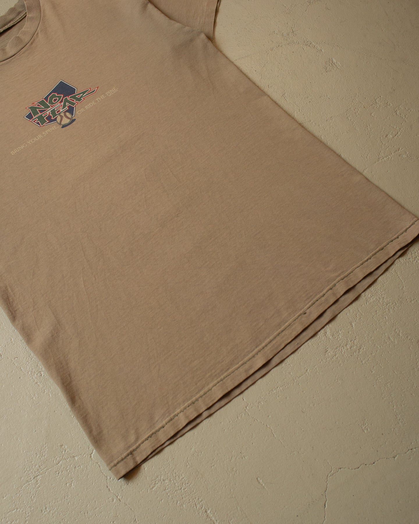 1990s Sunfaded No Fear T-shirt brown - L