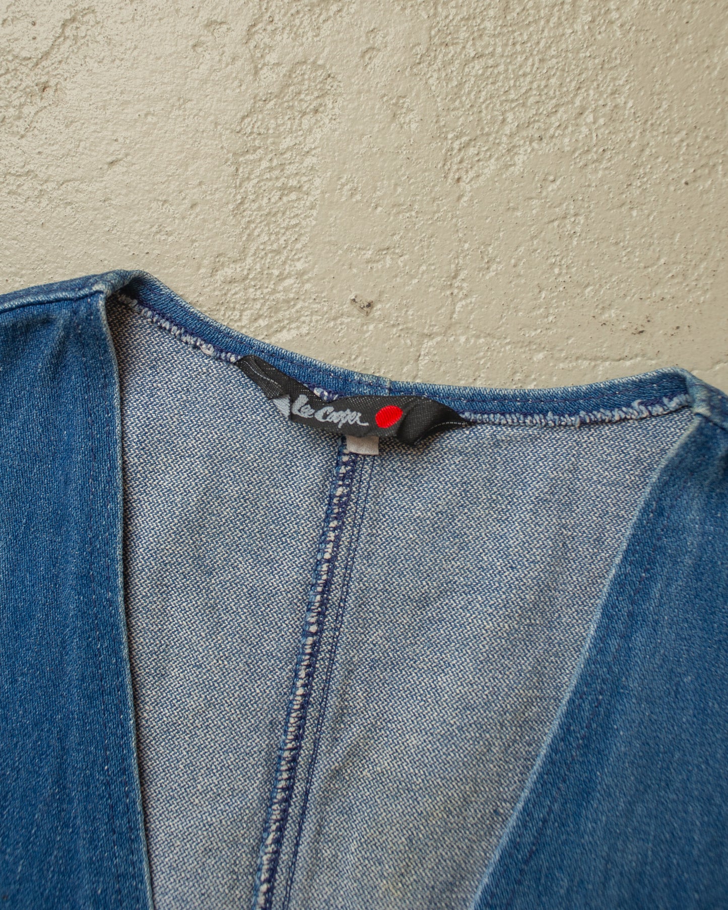 1990s/00s Womens Lee Cooper Buckle Back Denim Vest blue - M