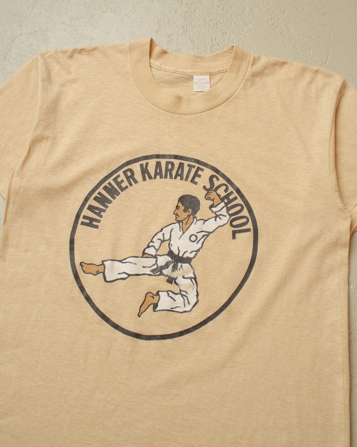 1980s Karate School T-shirt beige - M/L