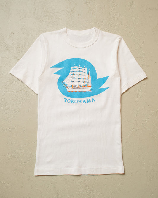 1990s Yokohama Souvenir T-shirt white - S/M