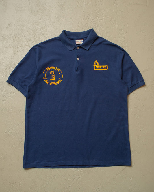 1980s Smoothee Work Polo navyblue - L