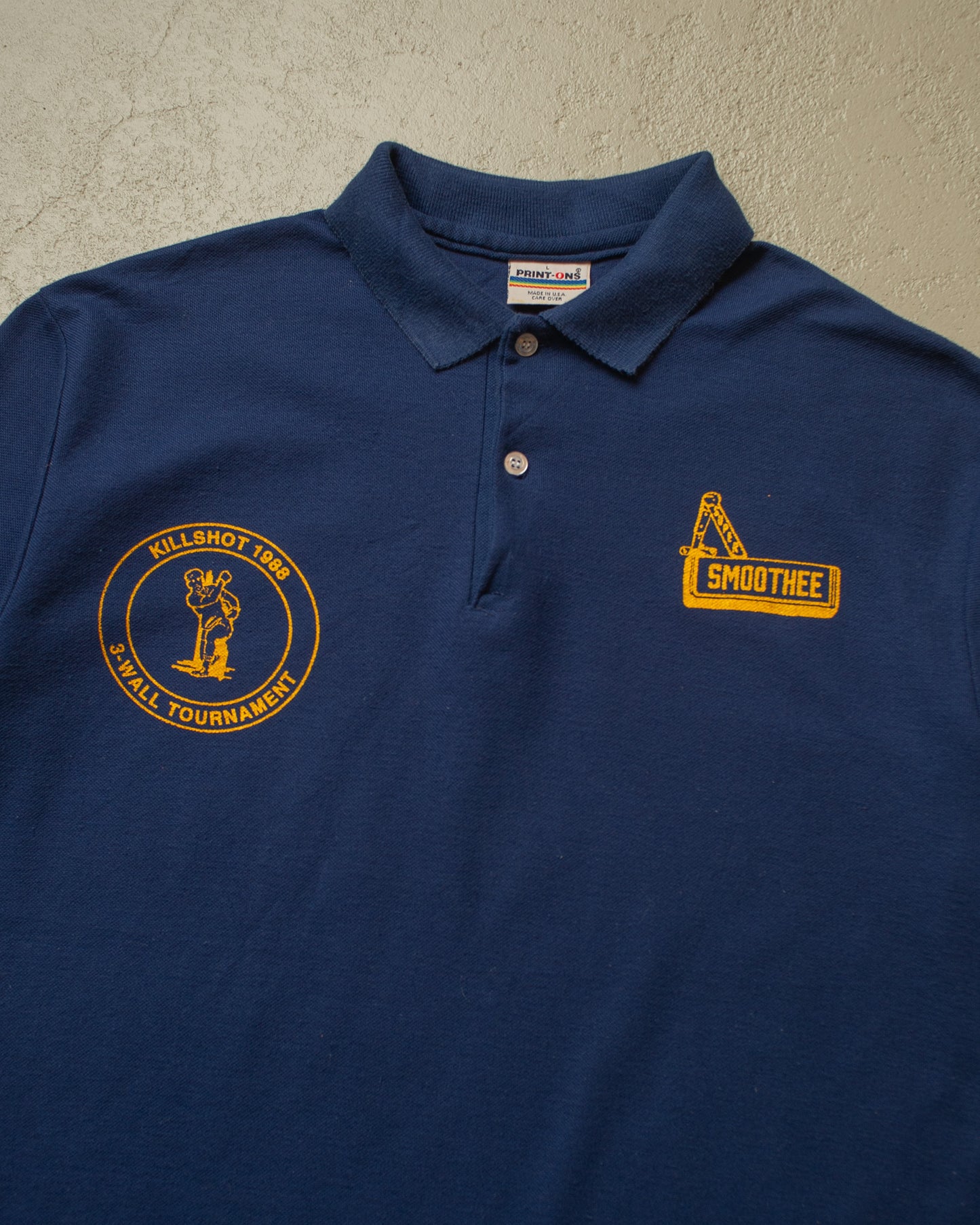 1980s Smoothee Work Polo navyblue - L