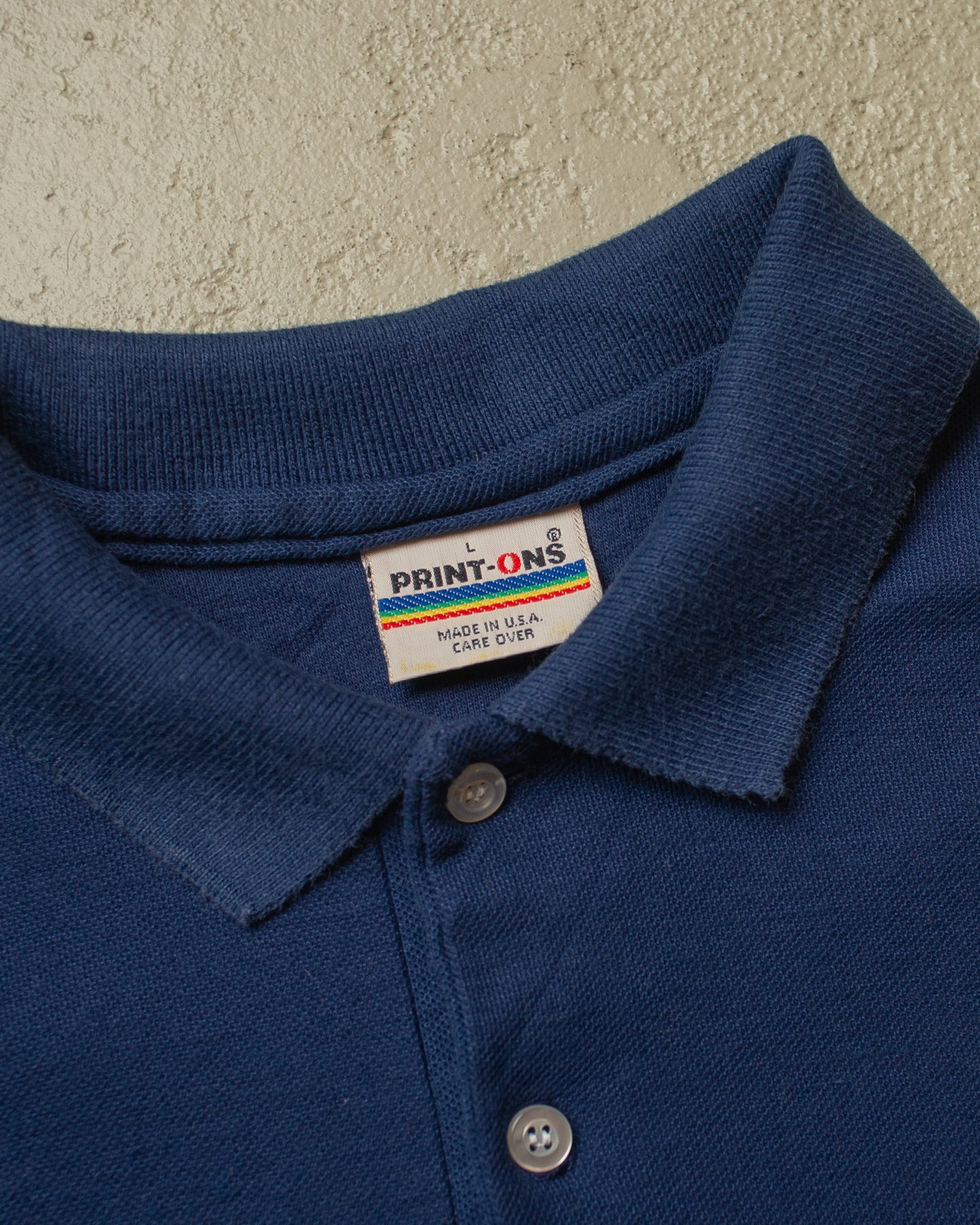 1980s Smoothee Work Polo navyblue - L