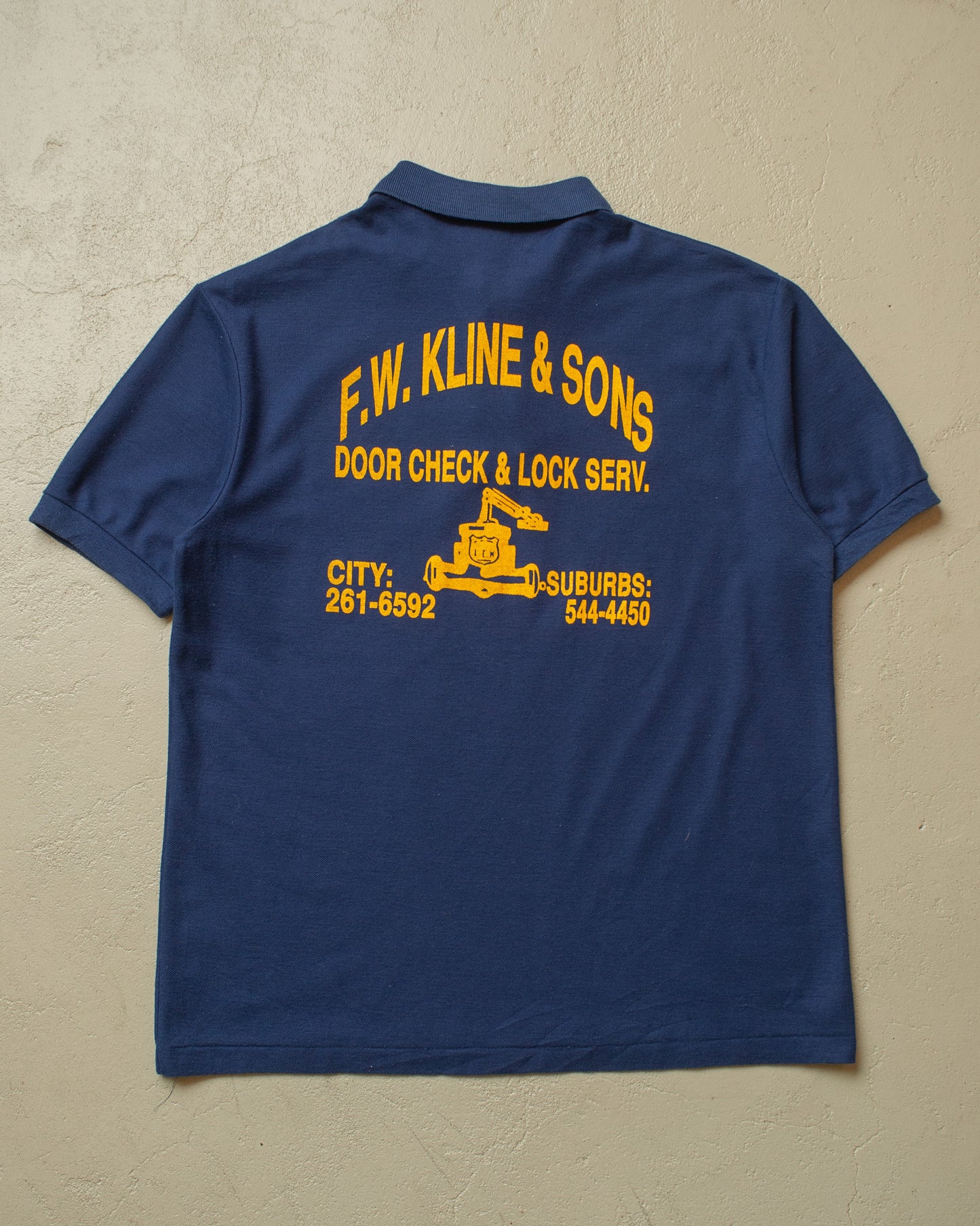 1980s Smoothee Work Polo navyblue - L
