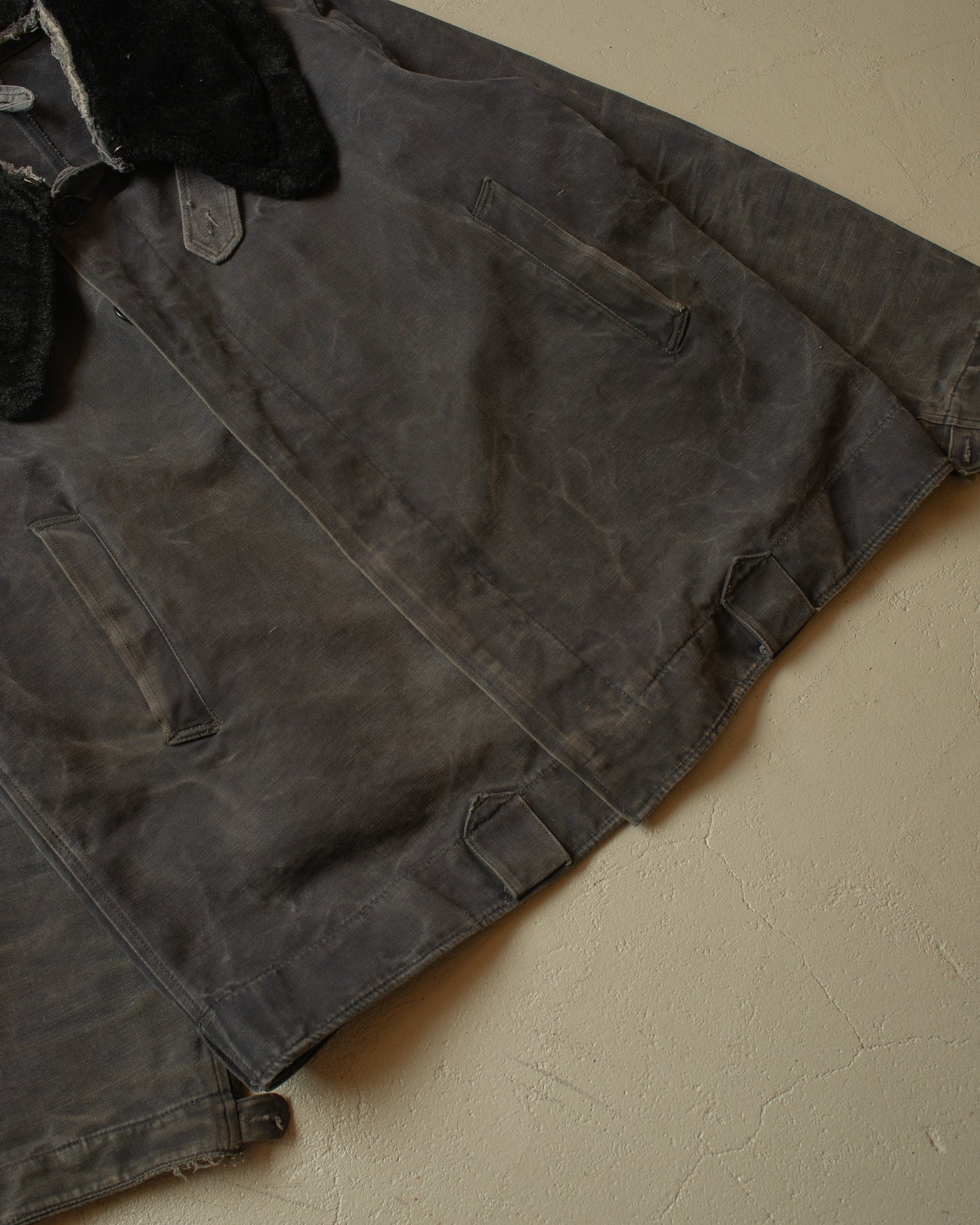 1970s Sovjet Tanker Jacket Faded black - L