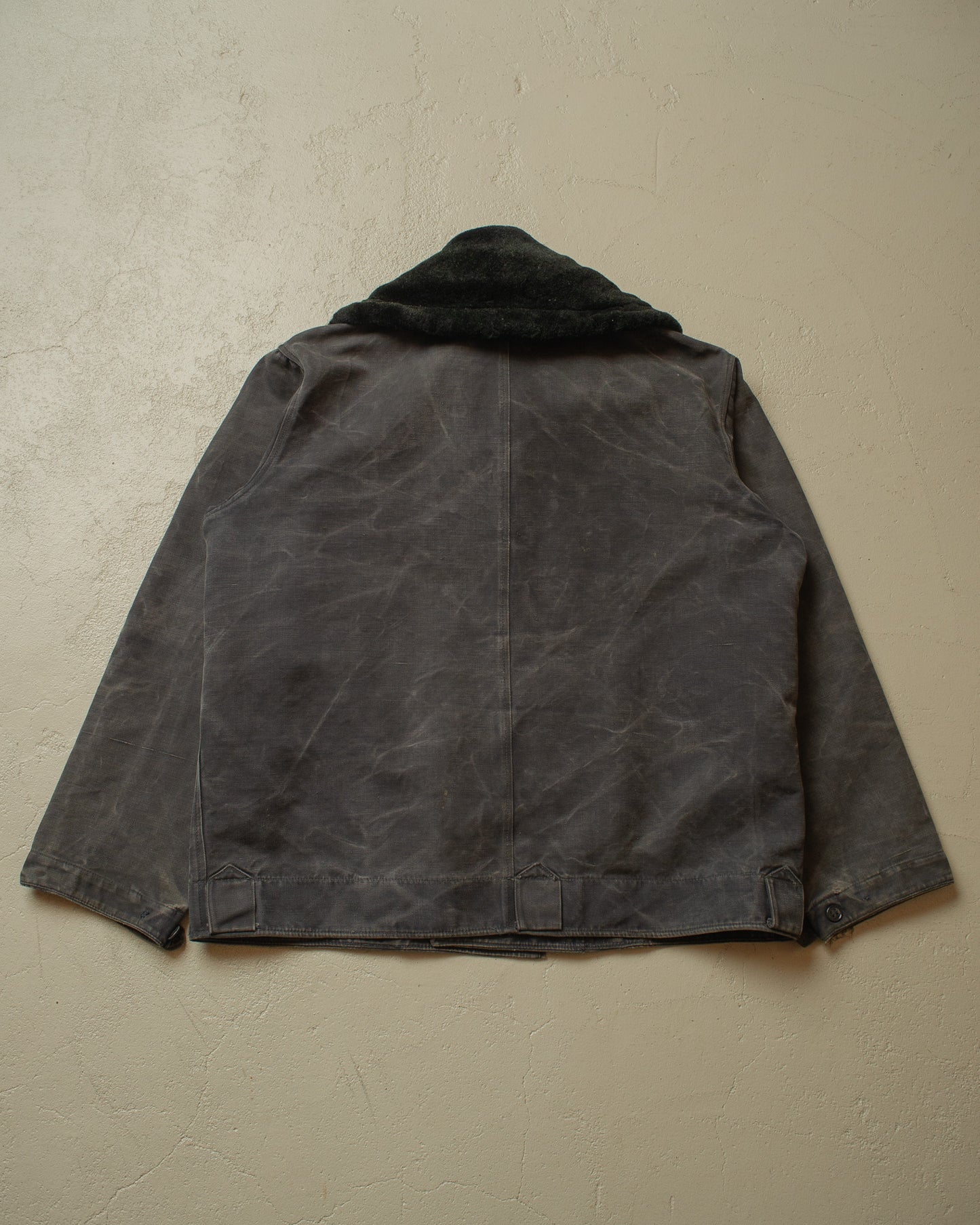 1970s Sovjet Tanker Jacket Faded black - L