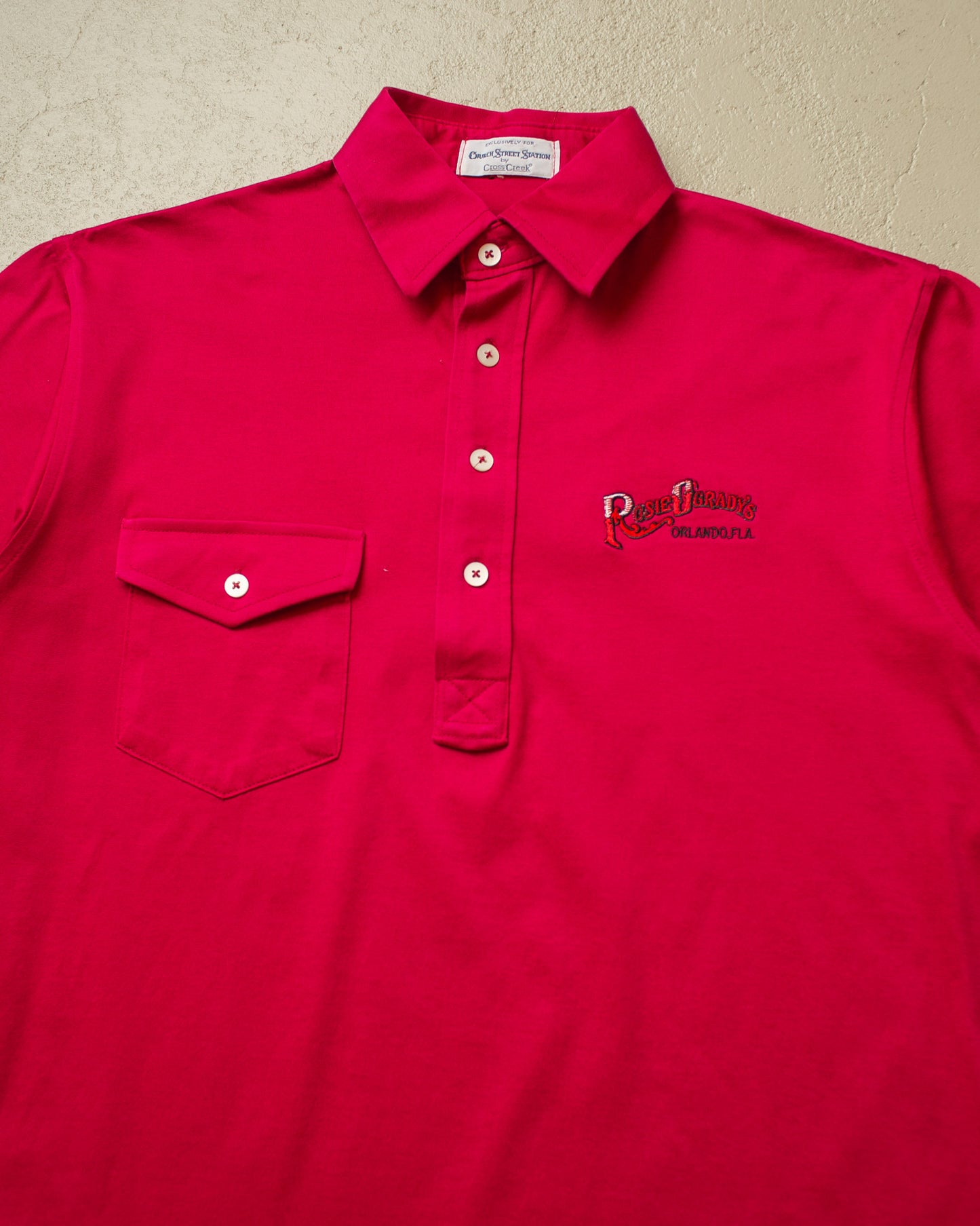 1980s Cross Creek Work Polo pink - XL