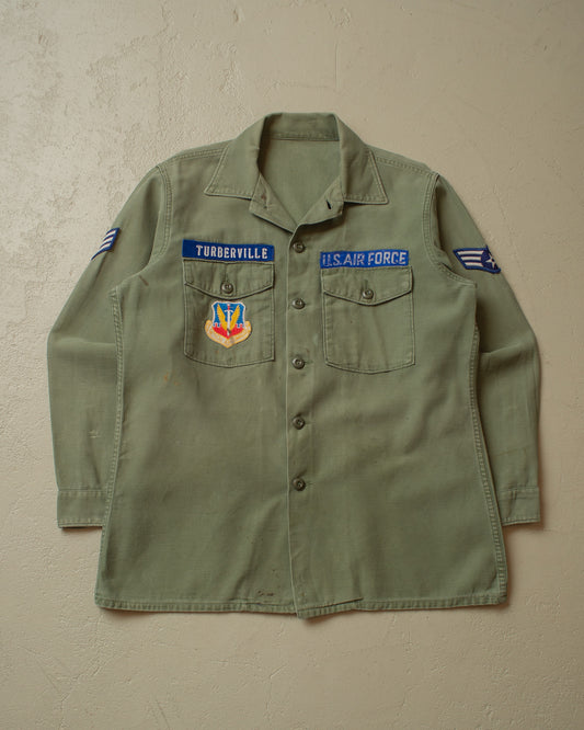 1970s US Air Force OG 107 Utility Shirt khaki - L/XL