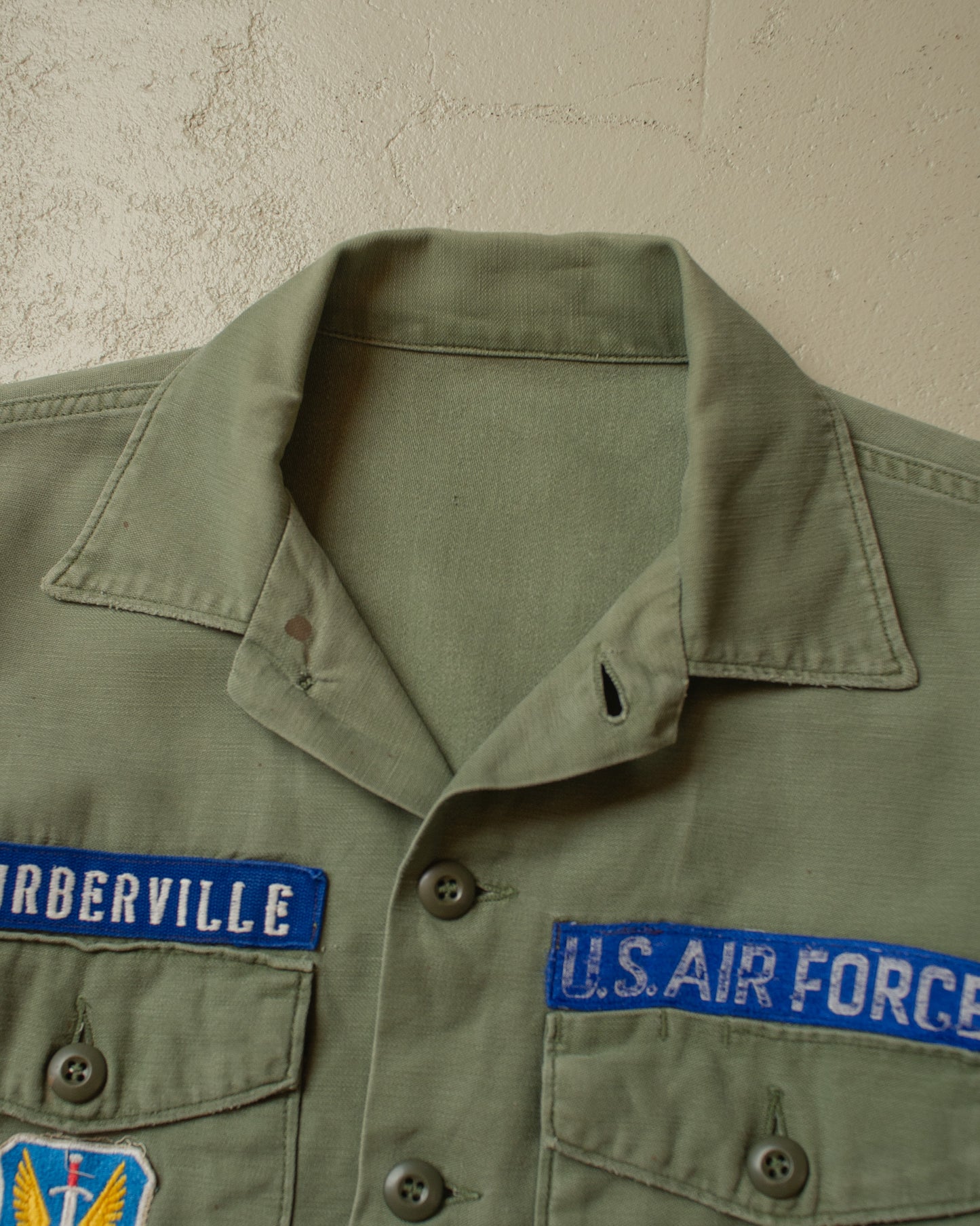 1970s US Air Force OG 107 Utility Shirt khaki - L/XL