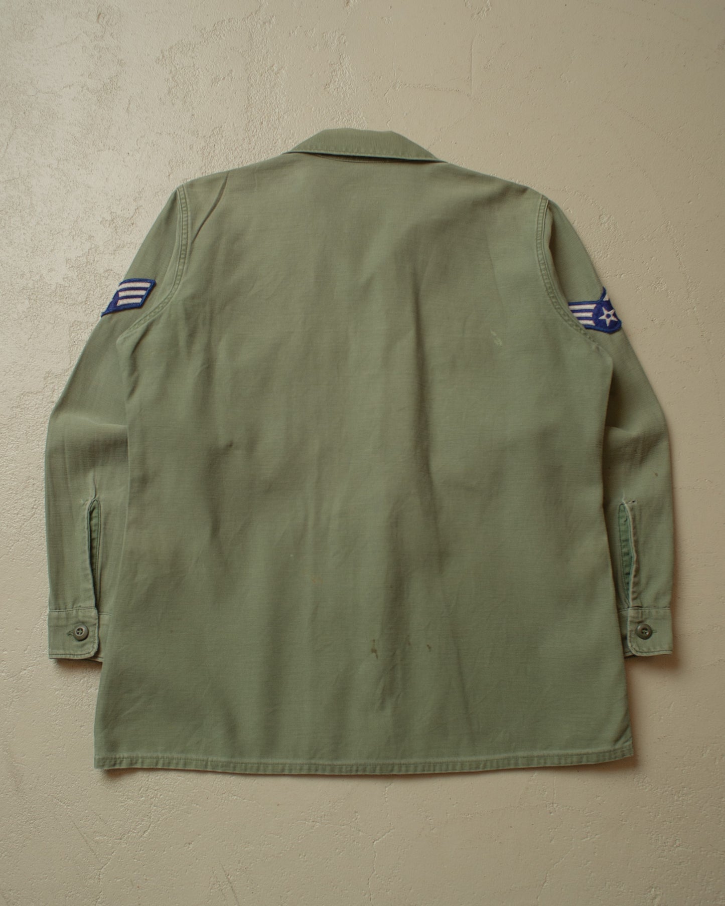 1970s US Air Force OG 107 Utility Shirt khaki - L/XL