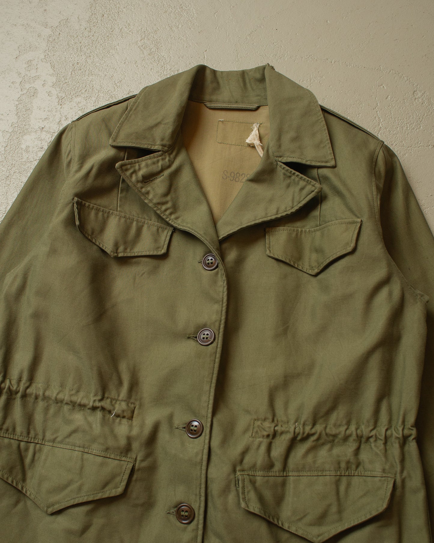 1940s WW2 Womens US Army Field Jacket khaki - S/M
