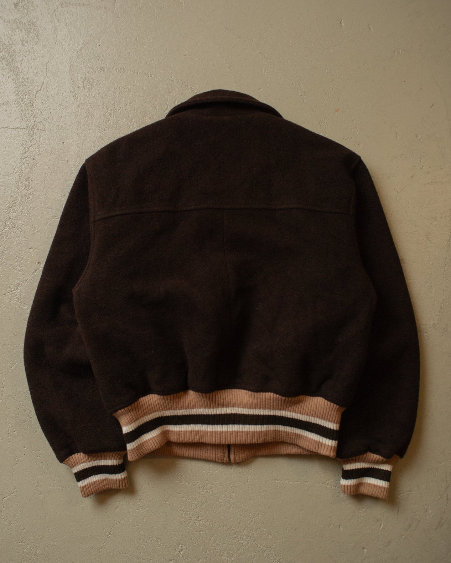 1990s Blend Industries Wool Bomber Jacket brown - L/XL