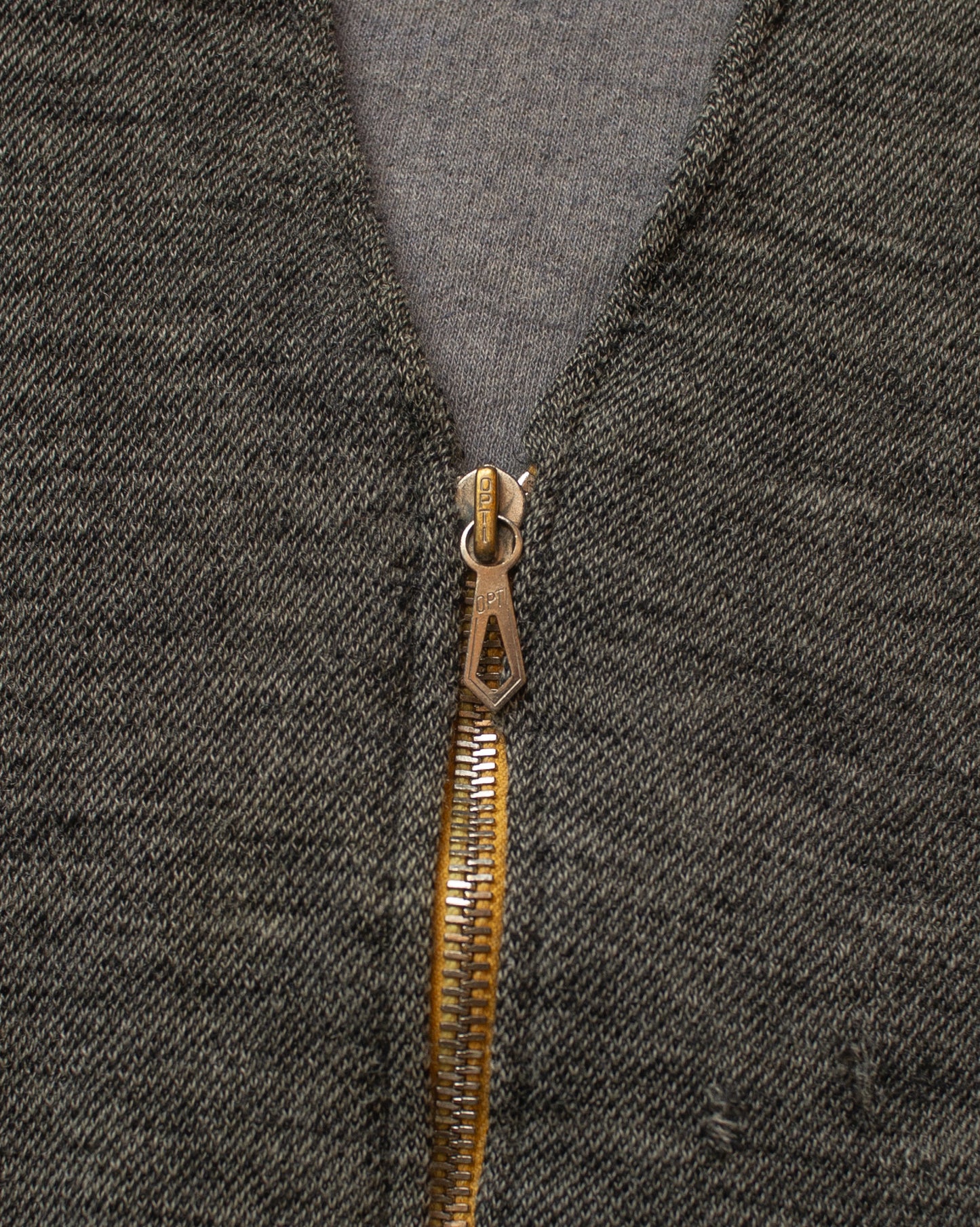1940s/50s German Knit Zip Vest grey - M